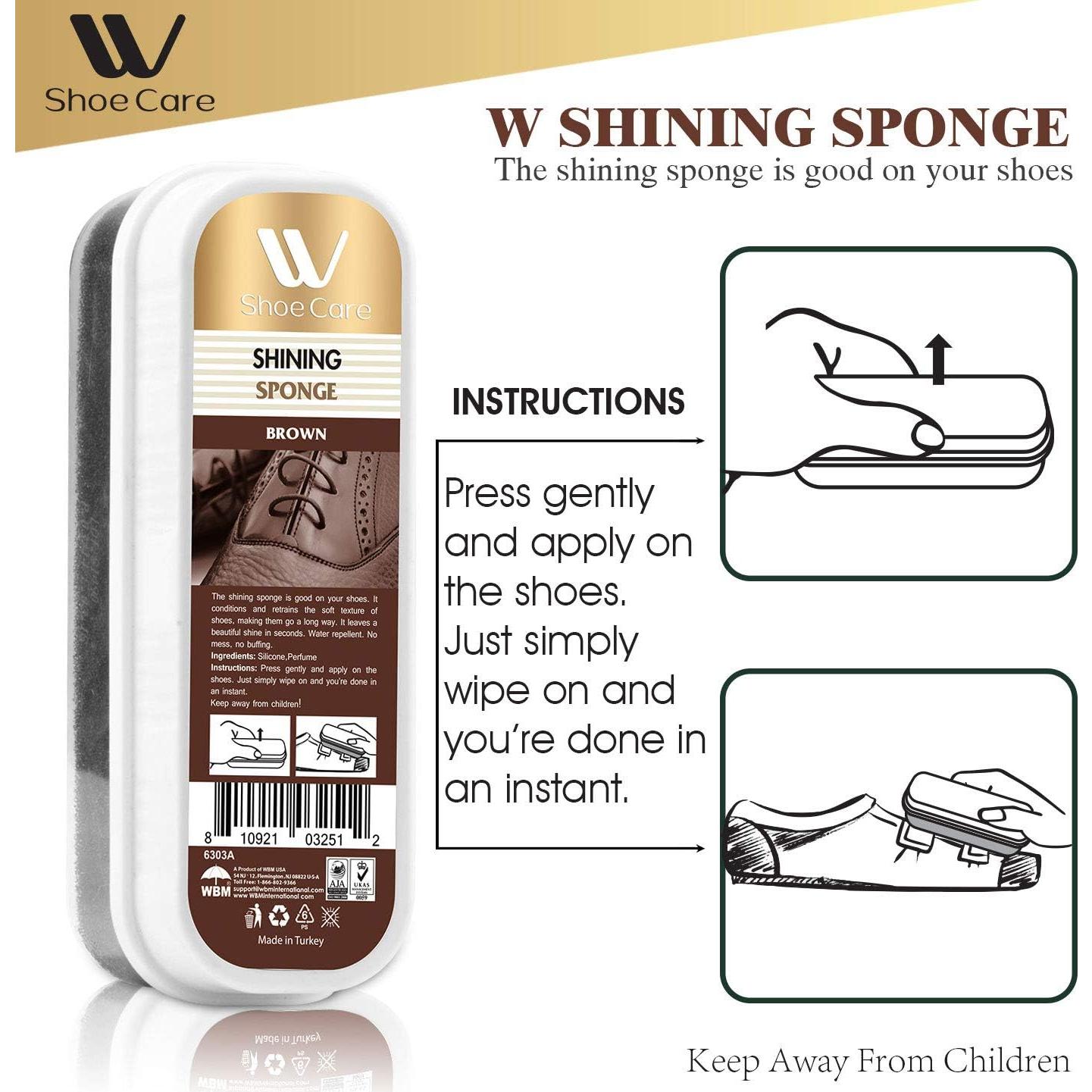 Esponja de Brillo para Zapatos Marrones WBM - 28.8g