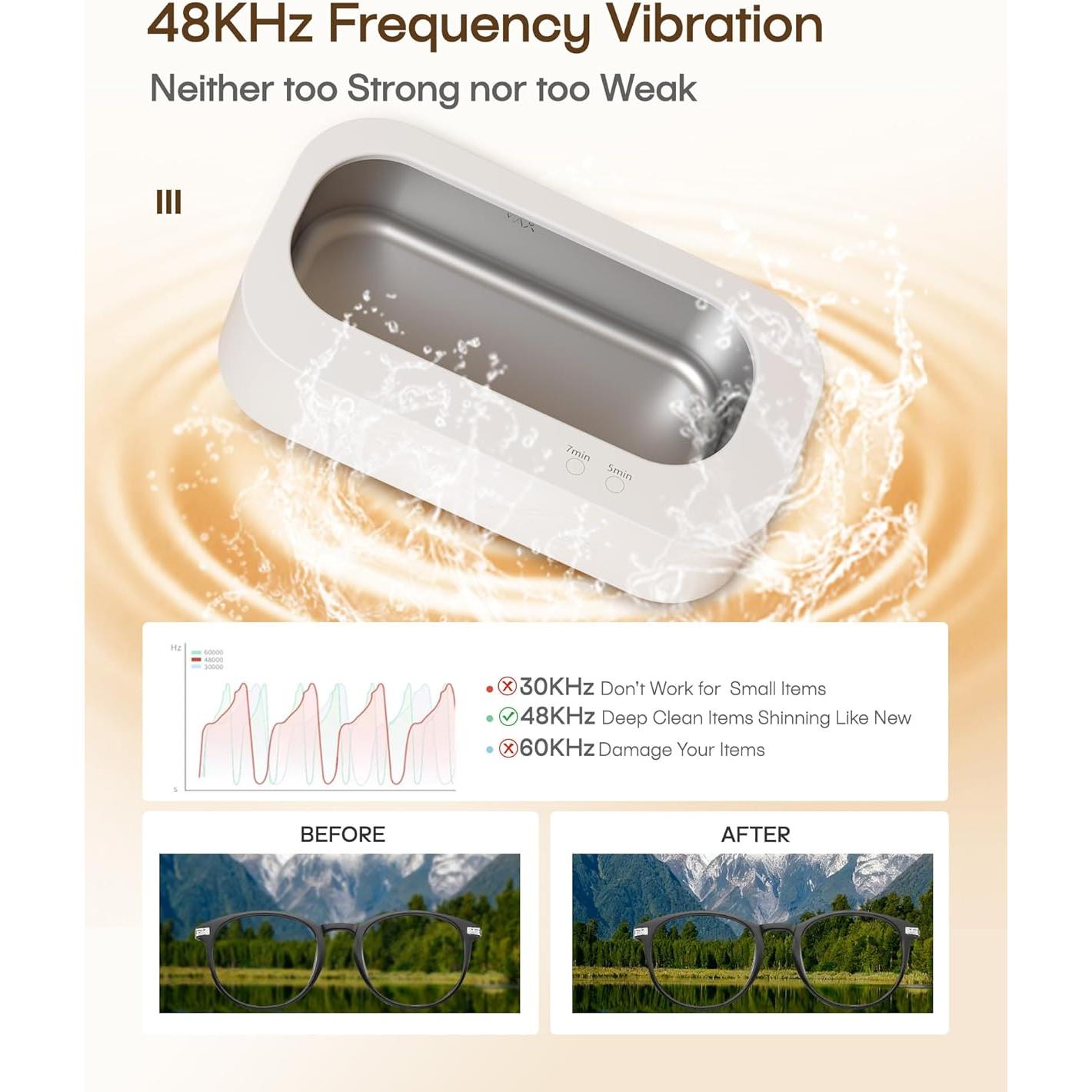 Limpiador Ultrasónico de Joyas Hubei Canguo 350ml 48KHz