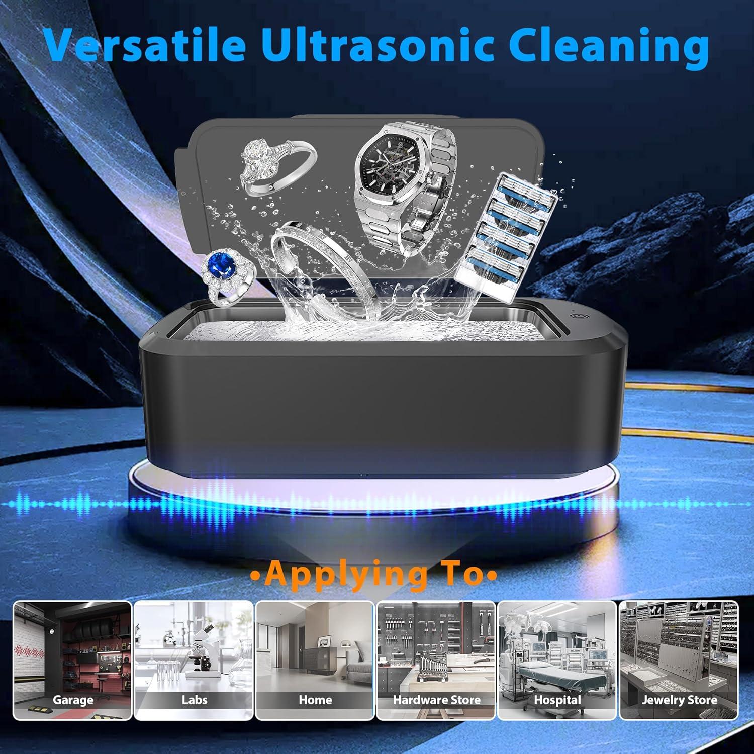 Limpiador Ultrasónico YINPAD 600ML 46kHz para Joyería y Dentaduras