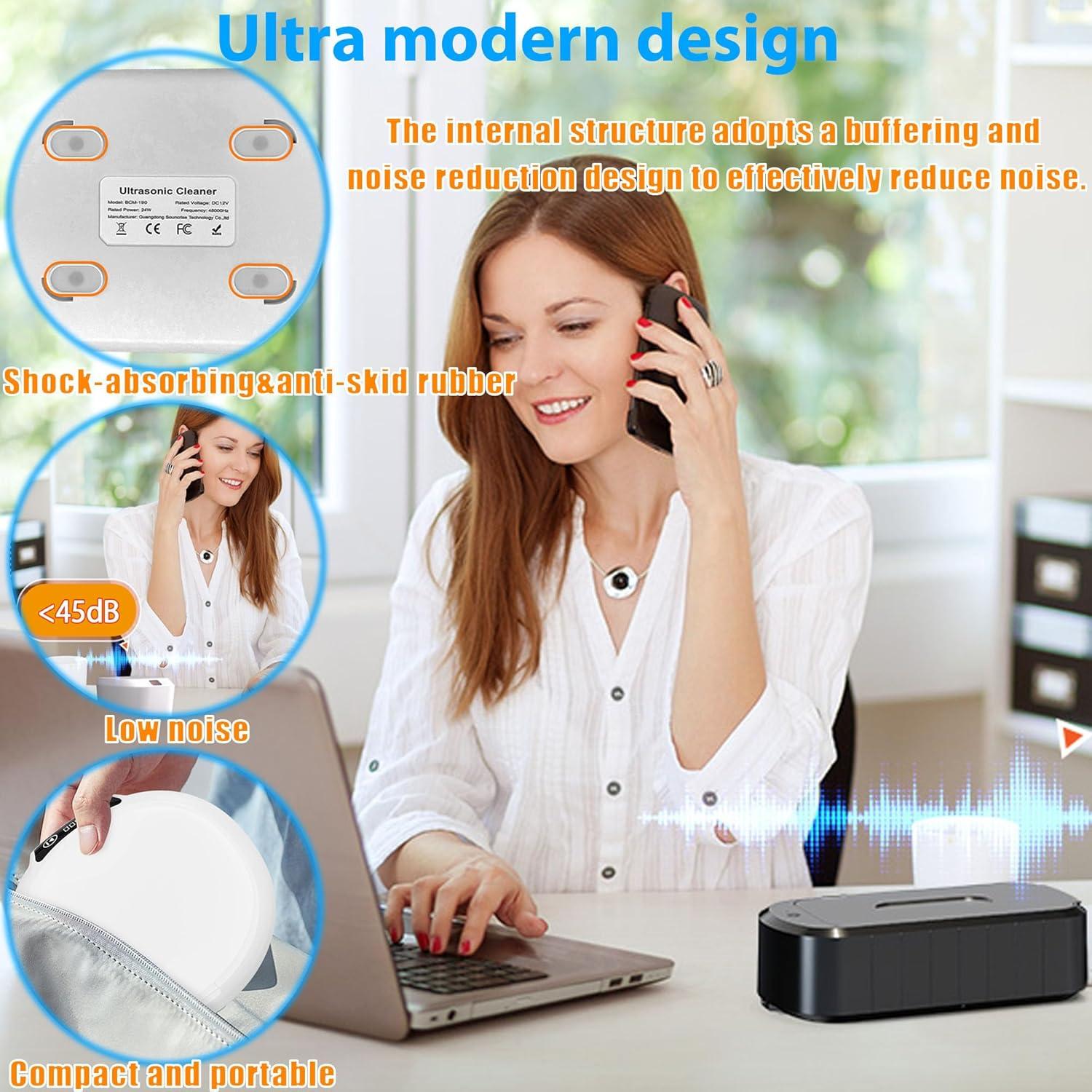 Limpiador Ultrasónico YINPAD 600ML 46kHz para Joyería y Dentaduras