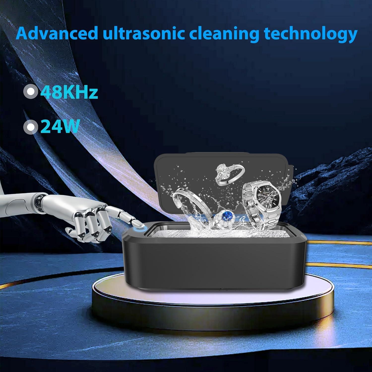 Limpiador Ultrasónico YINPAD 600ML 46kHz para Joyería y Dentaduras