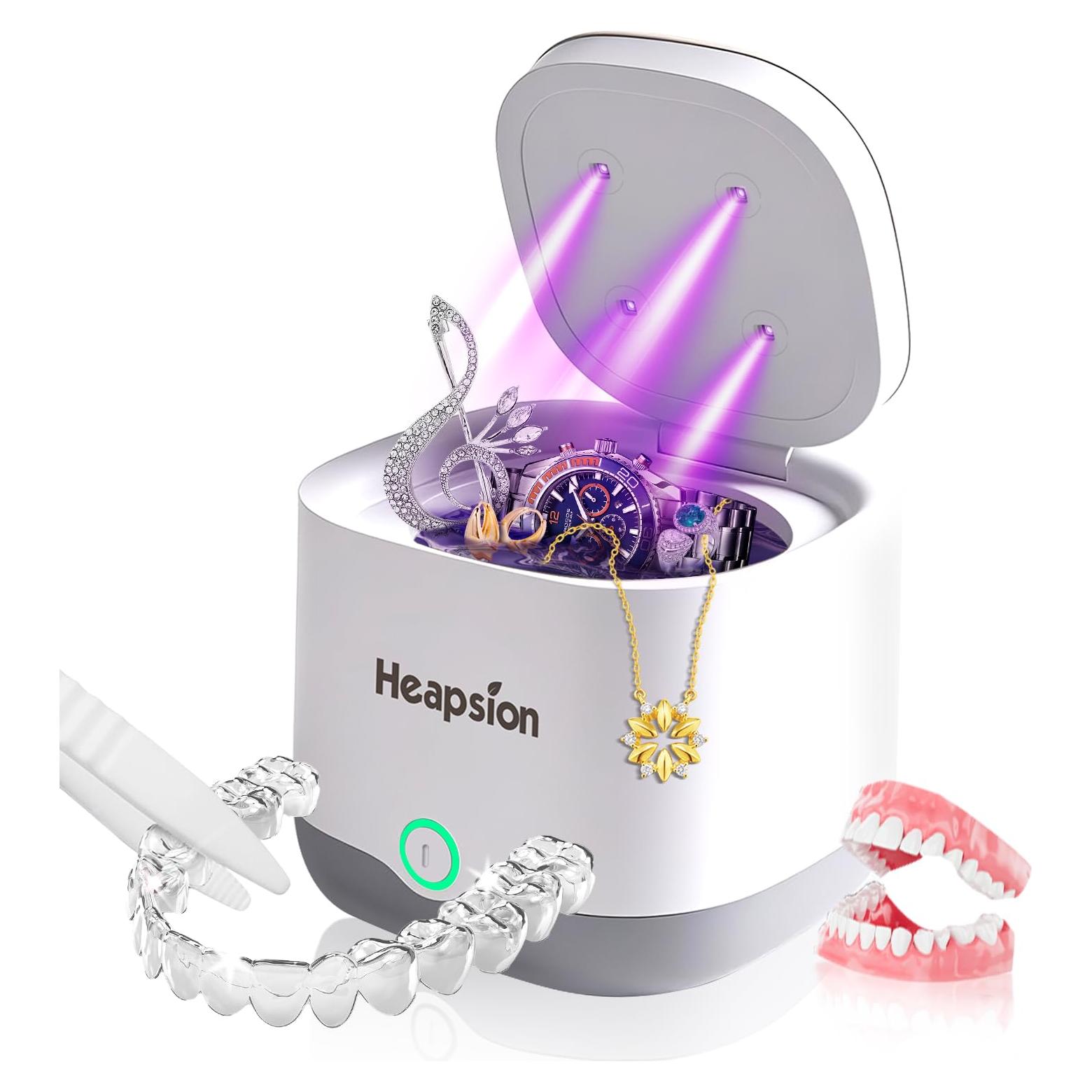 Limpiador Ultrasónico Heapsion 200ml para Dentaduras y Joyas