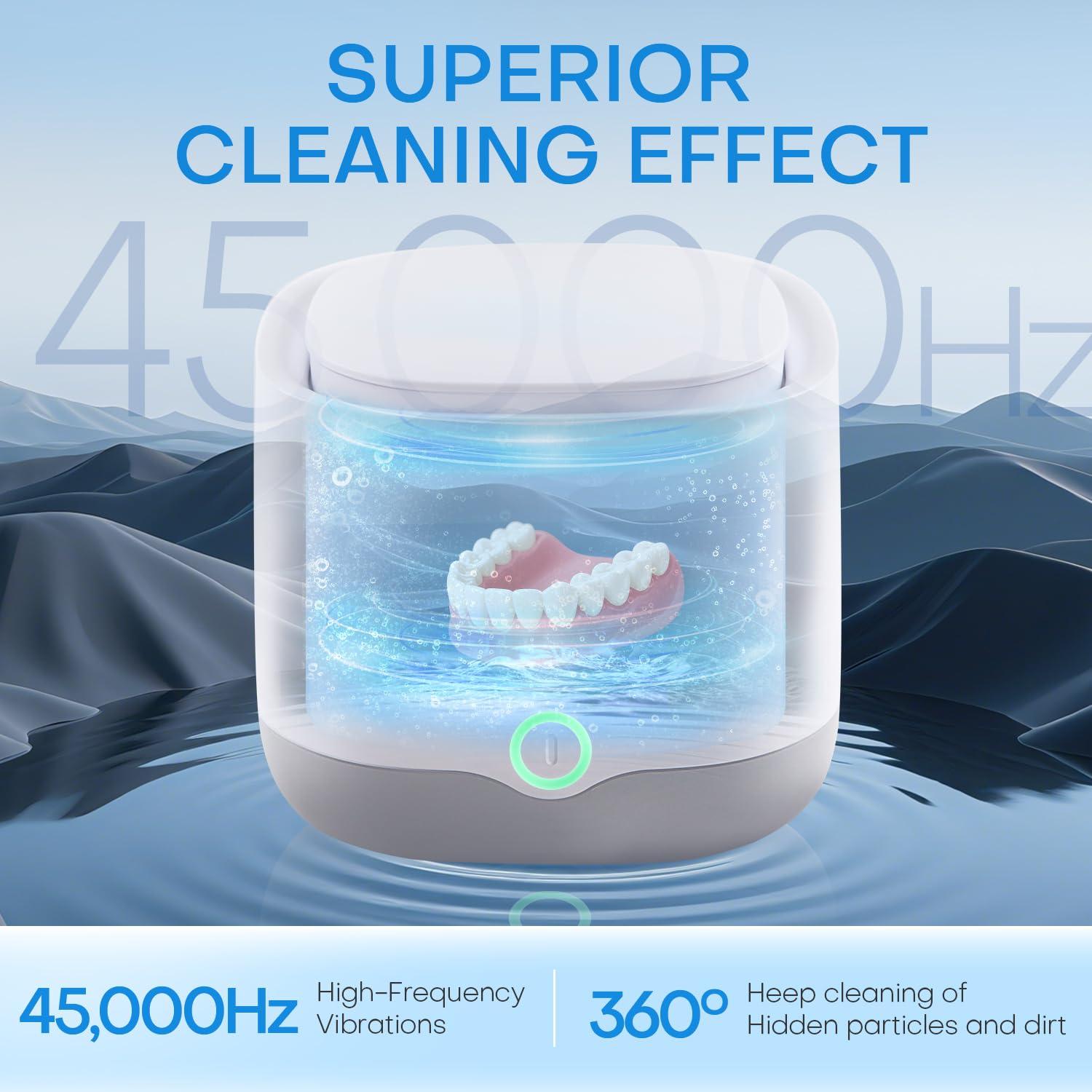 Limpiador Ultrasónico Heapsion 200ml para Dentaduras y Joyas