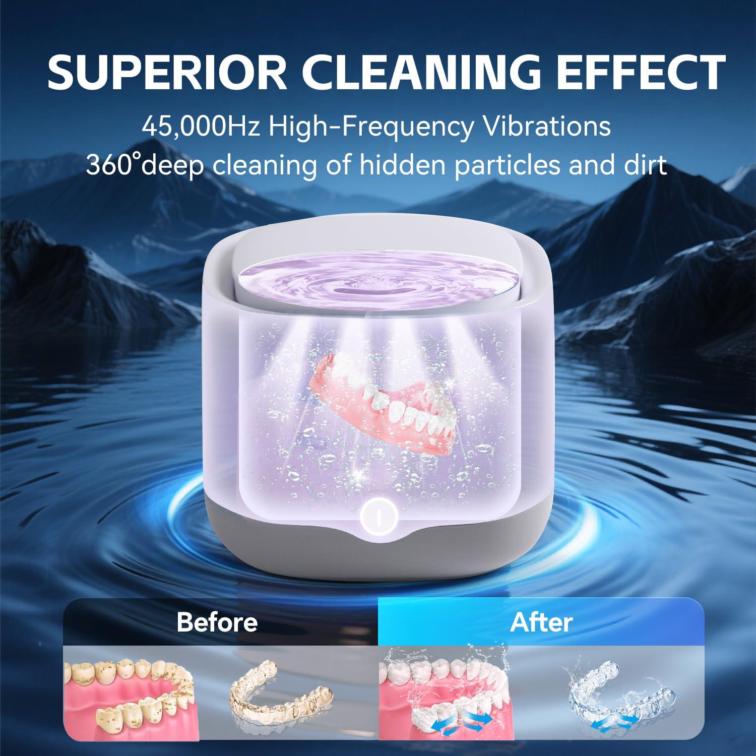 Limpiador Ultrasónico Heapsion 200ml para Dentaduras y Joyas