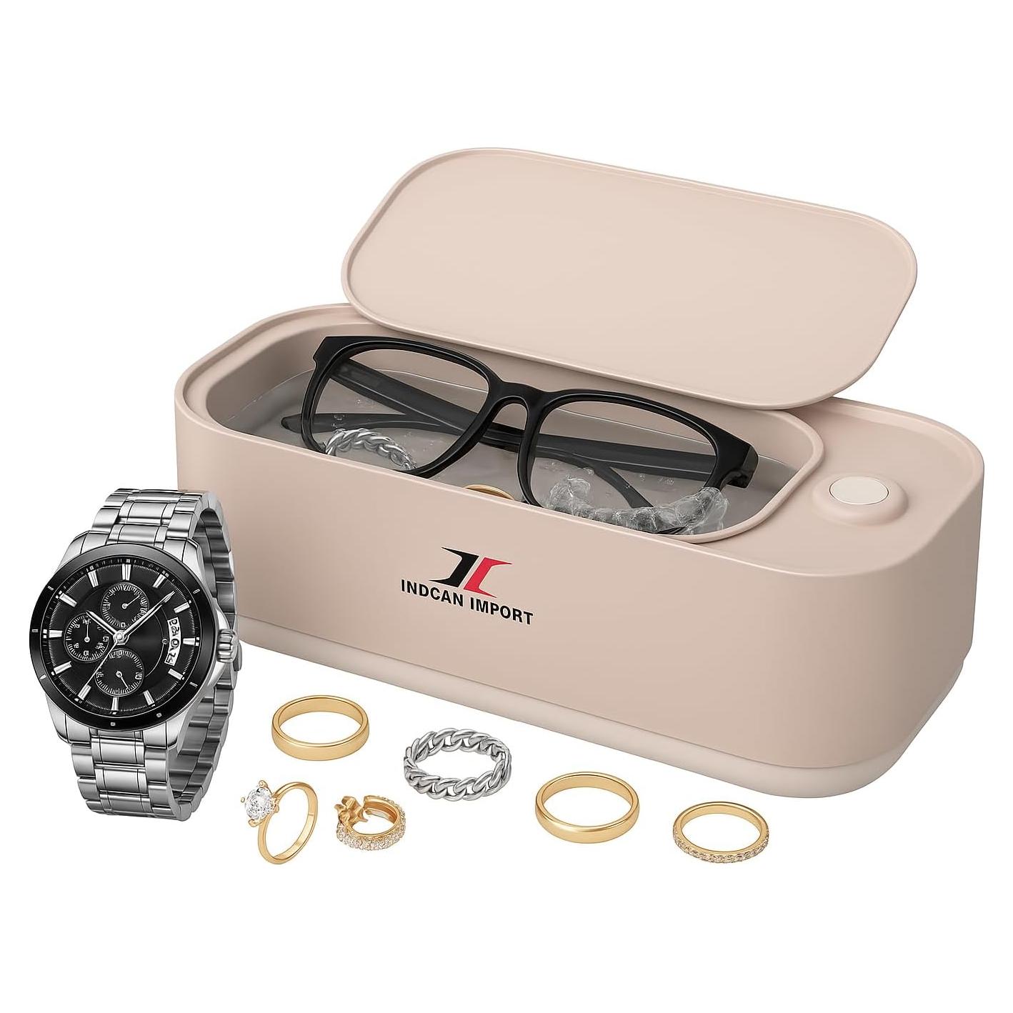 Limpiador Ultrasónico Portátil INDCAN para Joyería y Gafas 600ml