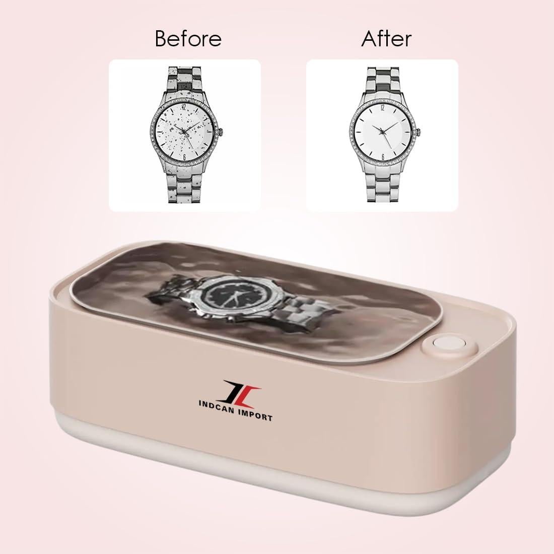 Limpiador Ultrasónico Portátil INDCAN para Joyería y Gafas 600ml