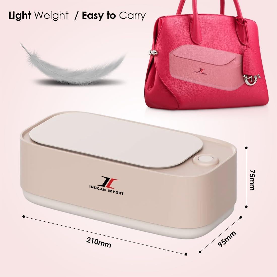 Limpiador Ultrasónico Portátil INDCAN para Joyería y Gafas 600ml