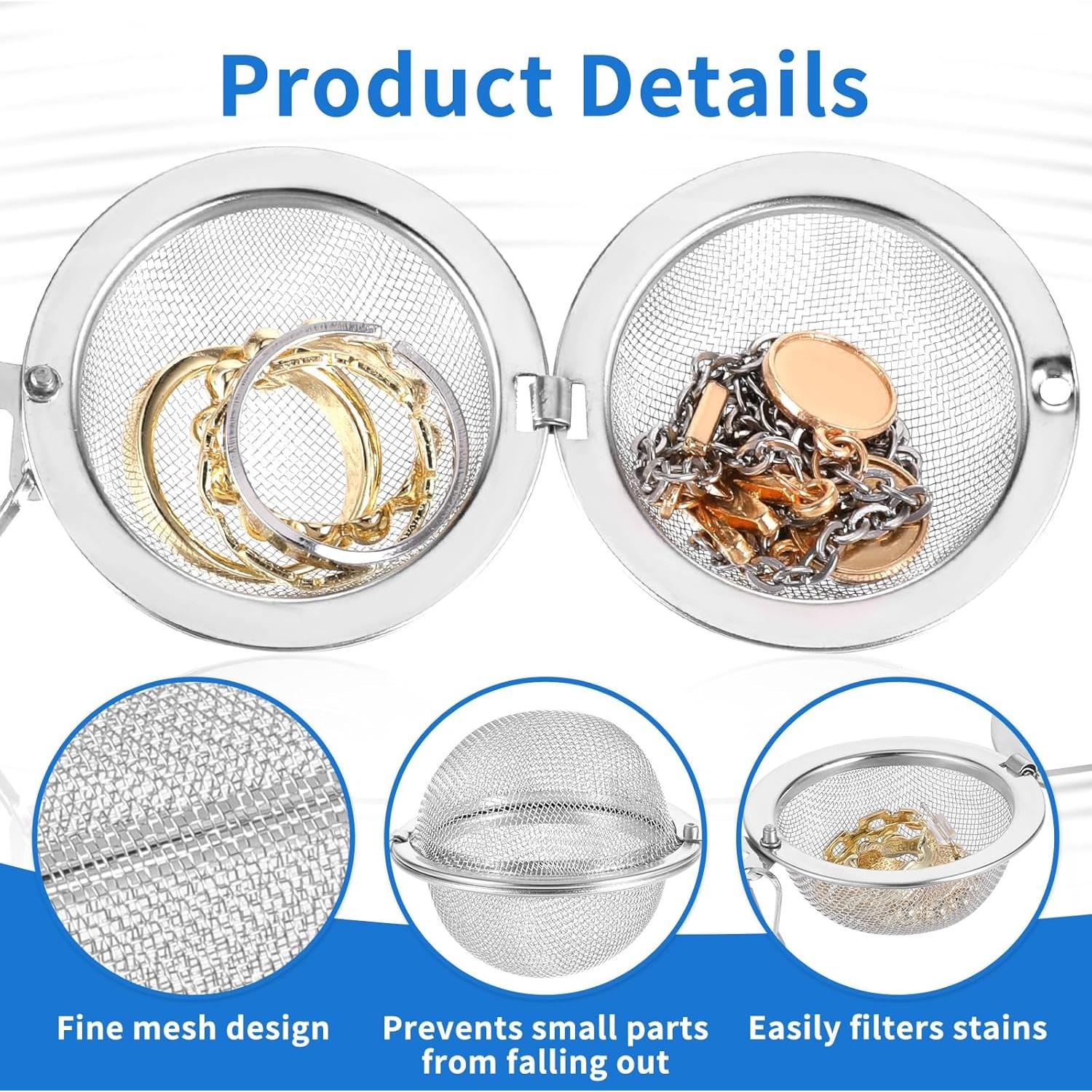 Paquete de 3 Cestas de Limpieza Ultrasónica Bruislard - Acero Inoxidable