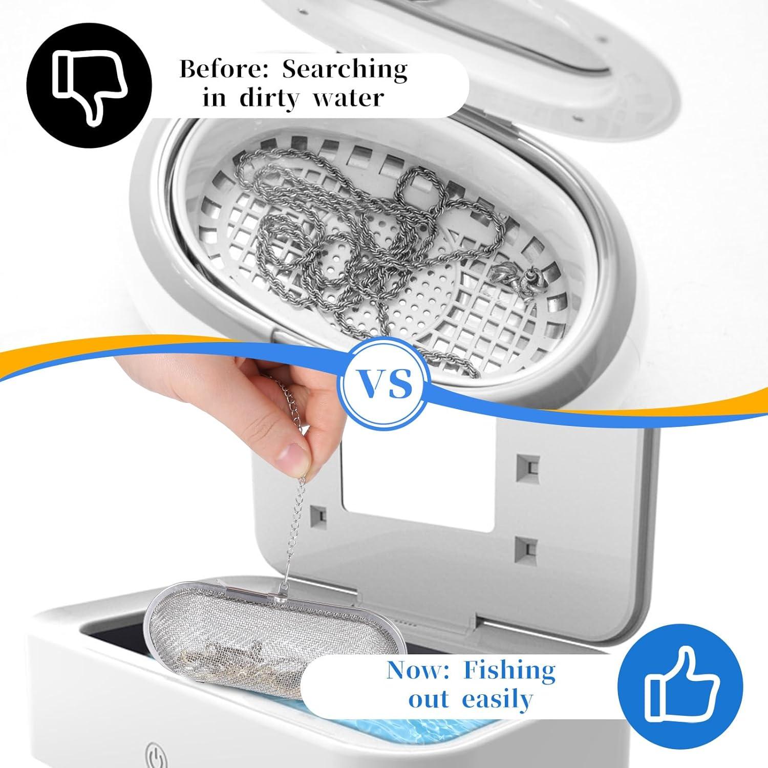 Paquete de 3 Cestas de Limpieza Ultrasónica Bruislard - Acero Inoxidable
