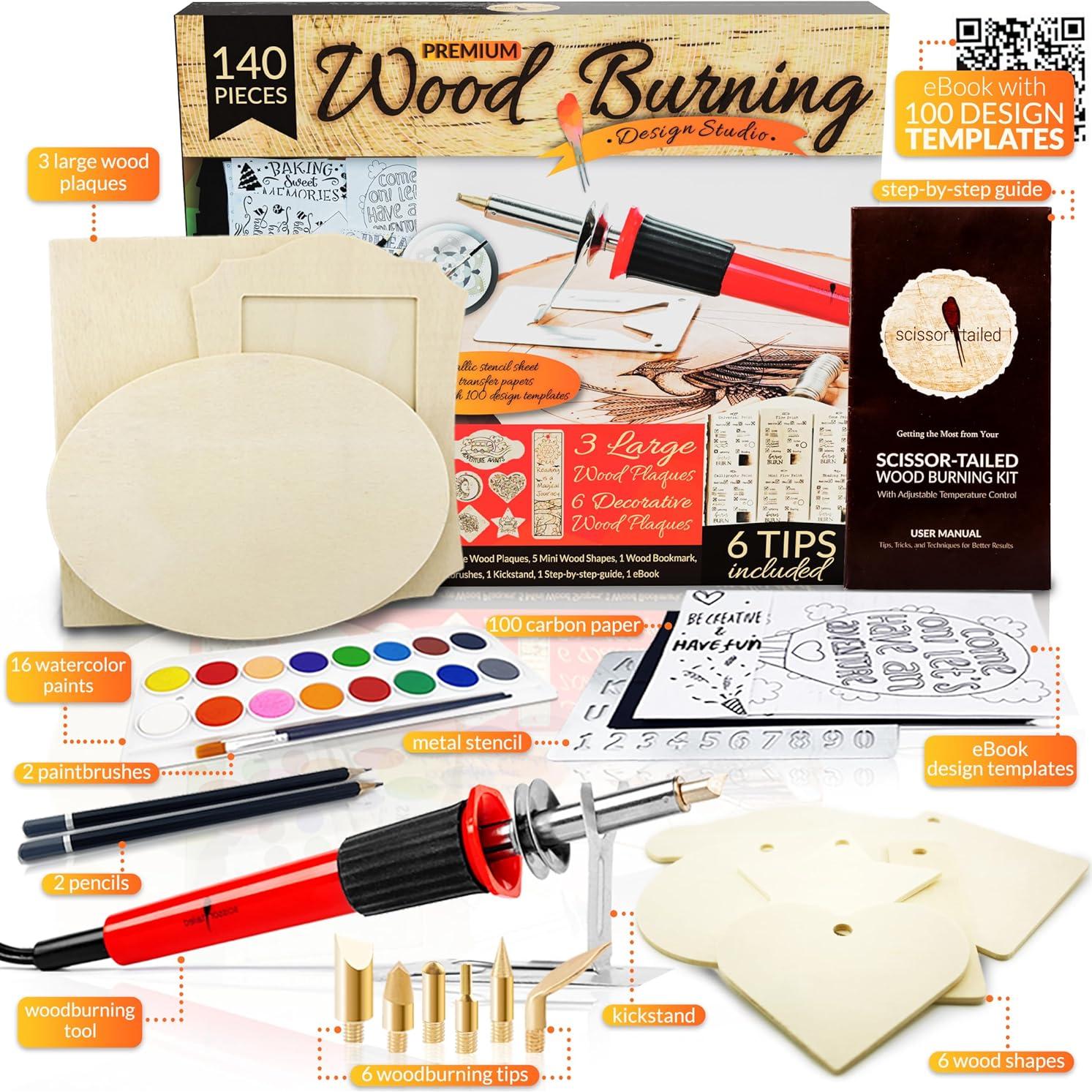 Kit de Quema de Madera Scissor-Tailed 140 Piezas