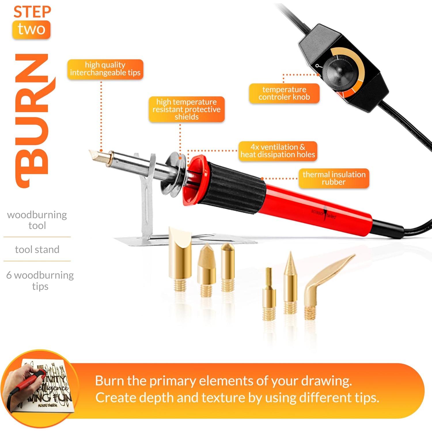 Kit de Quema de Madera Scissor-Tailed 140 Piezas