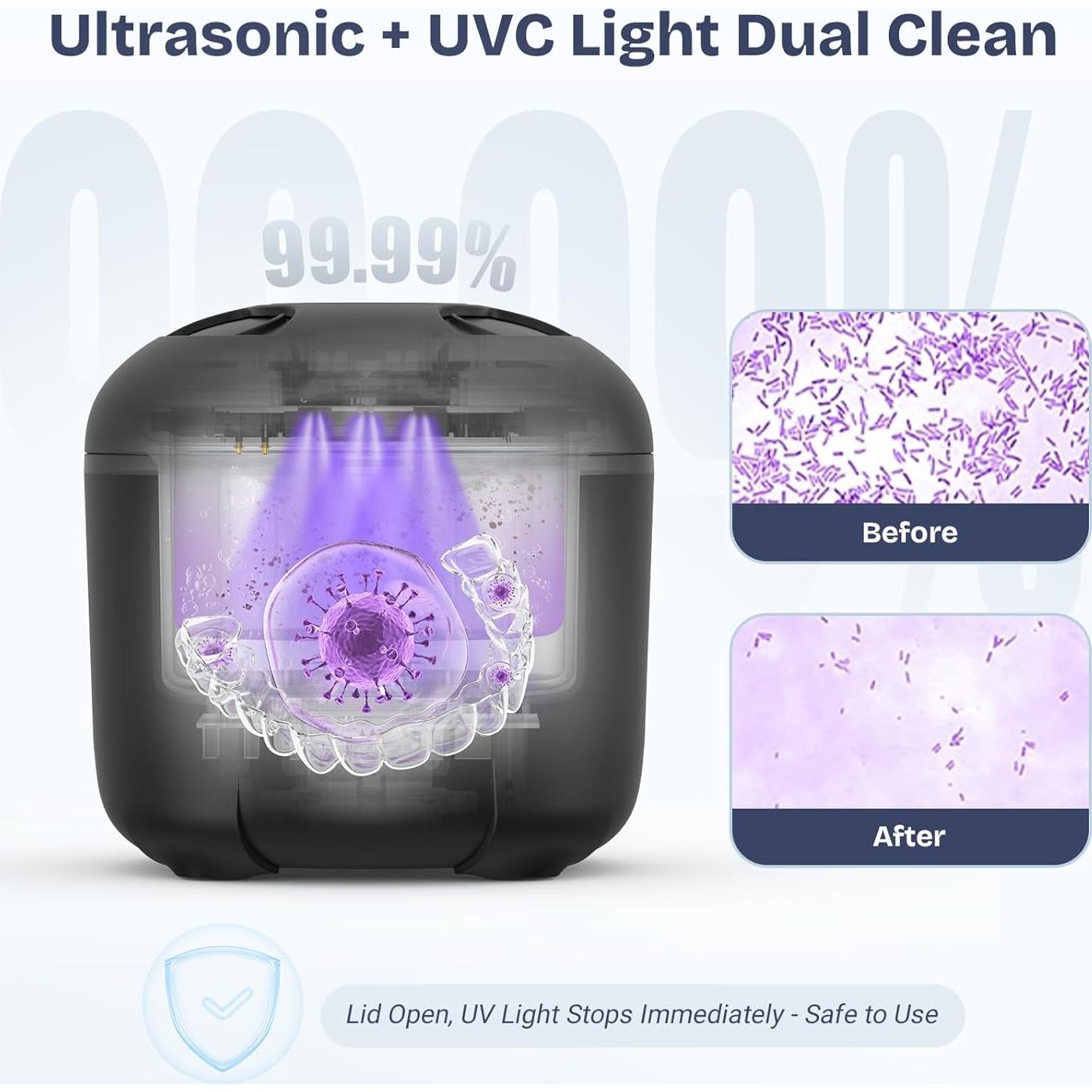 Limpiador Ultrasonico Newelkin 25W 45kHz con Secado y Luz UVC