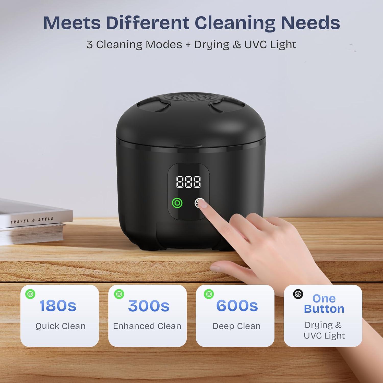 Limpiador Ultrasonico Newelkin 25W 45kHz con Secado y Luz UVC