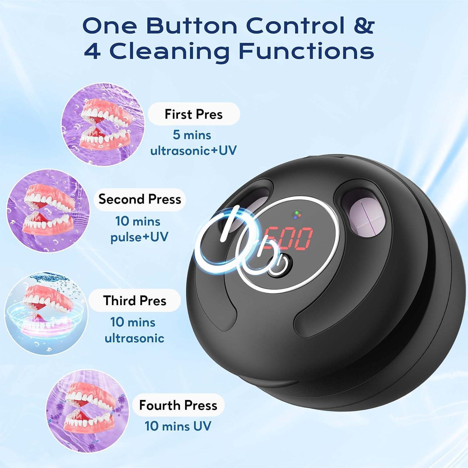 Limpiador Ultrasónico de Retenedores YFQ 200ML 45kHz 4 Modos