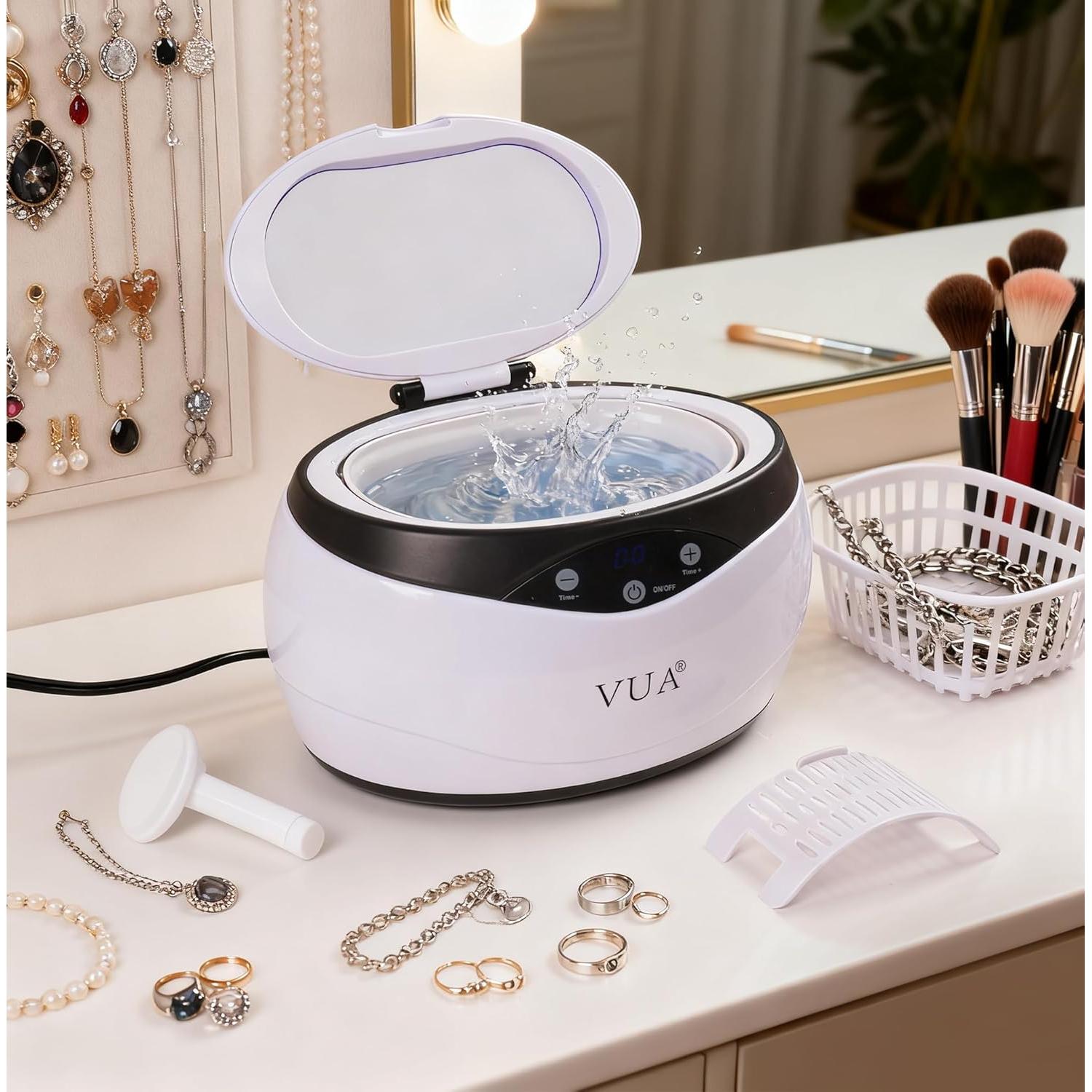 Limpiador Ultrasónico de Joyas VUA 650ml 42kHz Acero Inoxidable