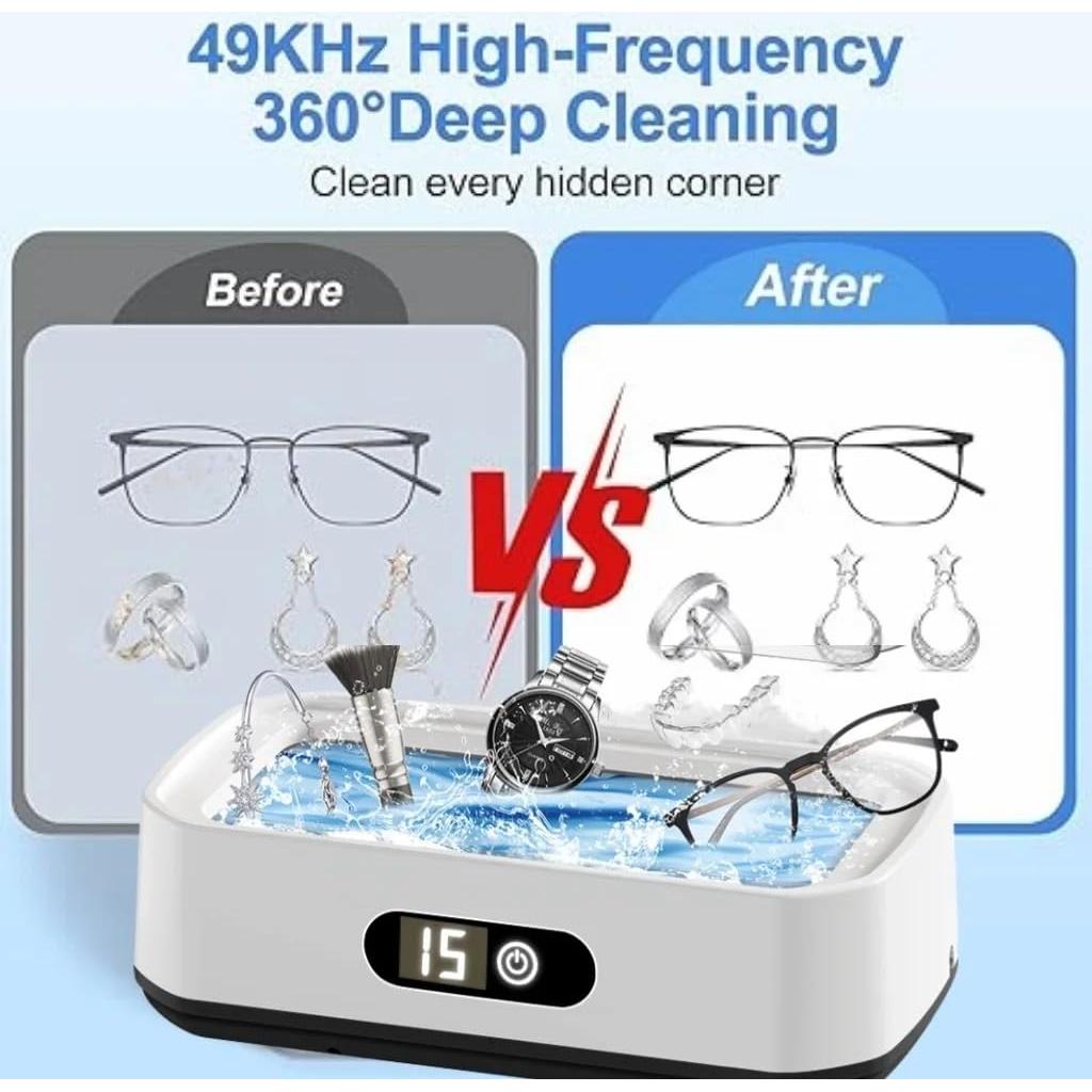 Limpiador Ultrasónico de Joyas Sumeber 12oz 48KHz Acero Inoxidable