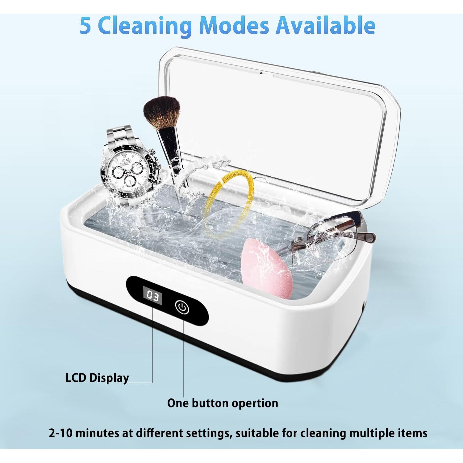 Limpiador Ultrasónico de Joyas Sumeber 12oz 48KHz Acero Inoxidable