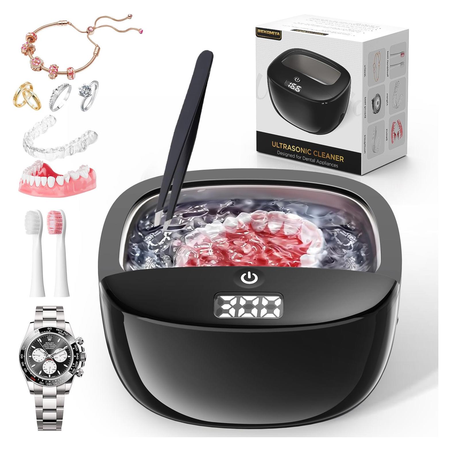 Limpiador Ultrasónico BEKOMIYA 150ML para Dentaduras y Joyería