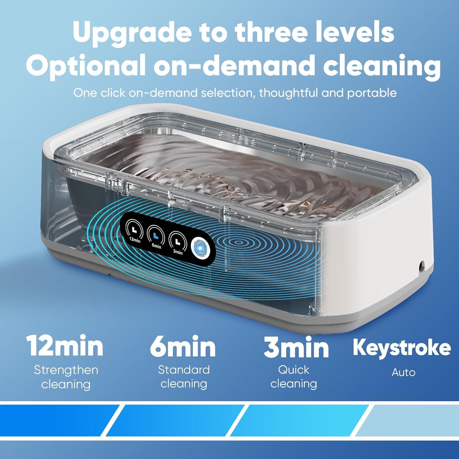 Limpiadora Ultrasónica Chufa 650ML 49KHz para Joyas y Gafas