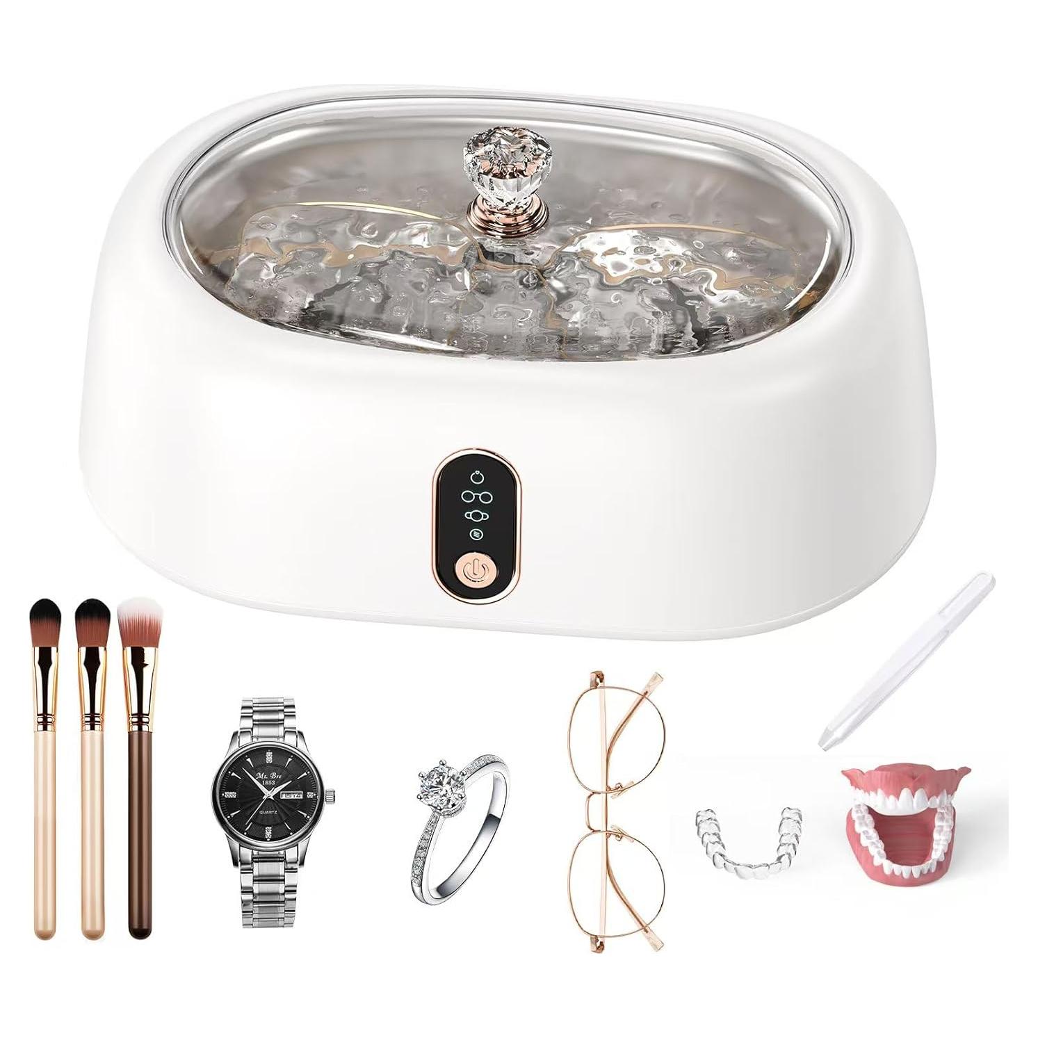 Limpiador Ultrasónico de Joyas GOYOUTON 500ml 45kHz Blanco