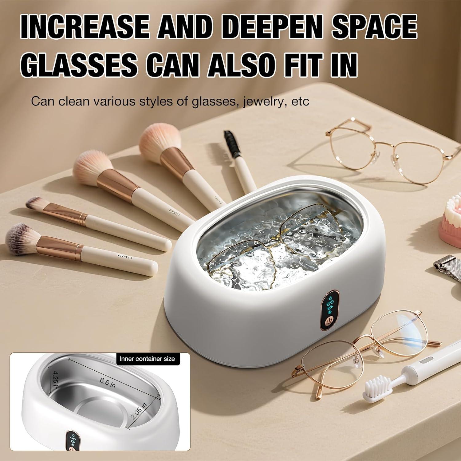 Limpiador Ultrasónico de Joyas GOYOUTON 500ml 45kHz Blanco