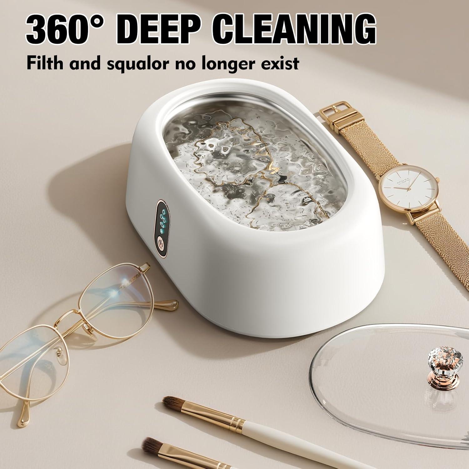 Limpiador Ultrasónico de Joyas GOYOUTON 500ml 45kHz Blanco