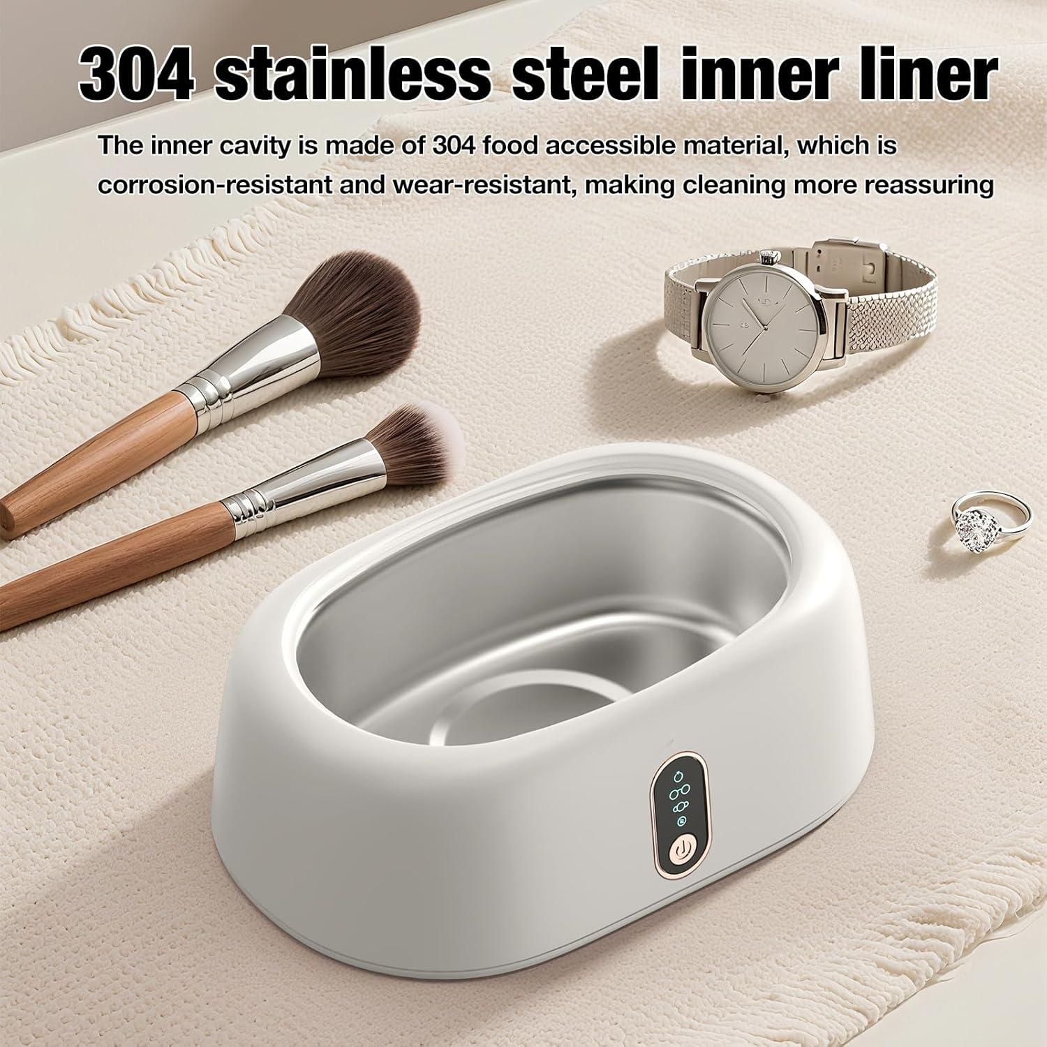 Limpiador Ultrasónico de Joyas GOYOUTON 500ml 45kHz Blanco