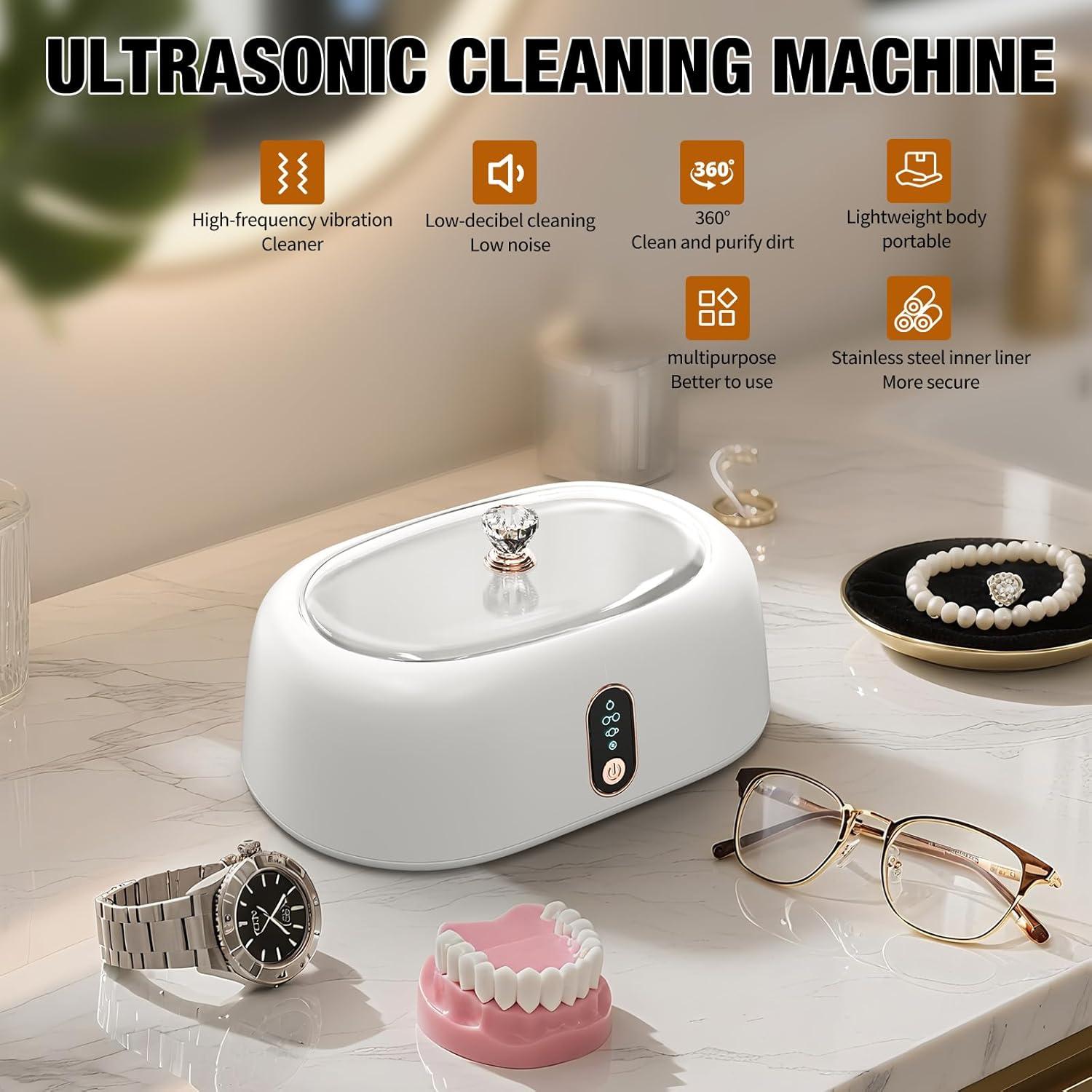 Limpiador Ultrasónico de Joyas GOYOUTON 500ml 45kHz Blanco