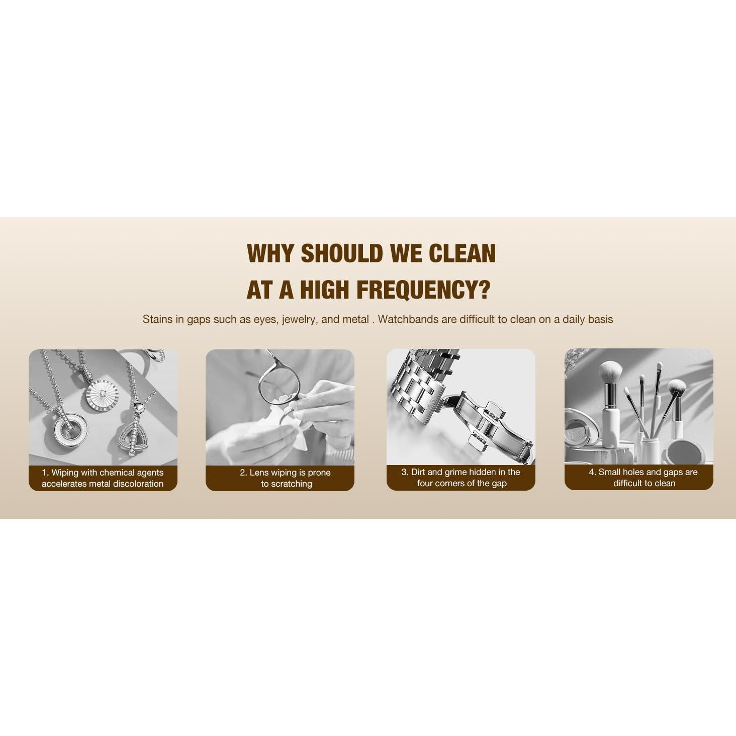 Limpiadora Ultrasónica de Joyas CrystalLifePlus 500ml 45KHz