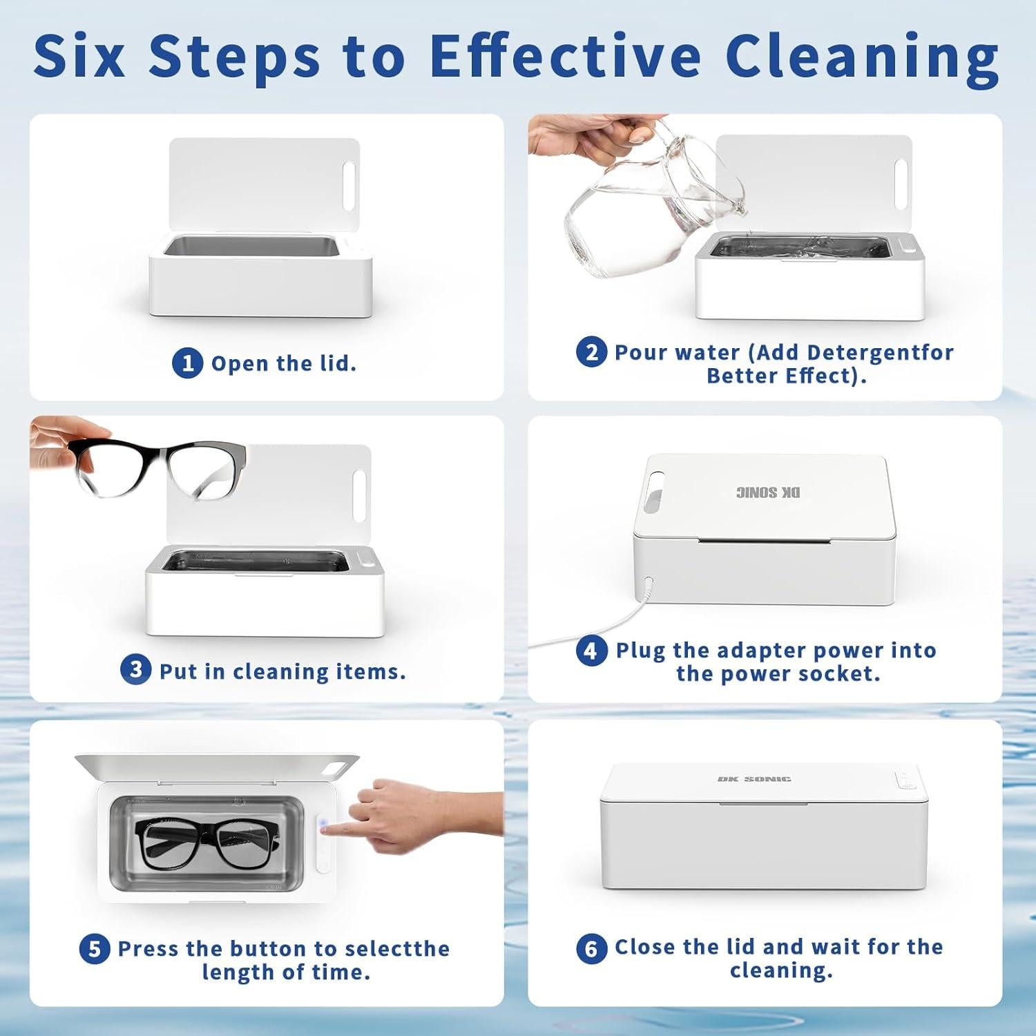 Limpiador Ultrasónico DK SONIC 450ml 24W 3 Modos para Joyería