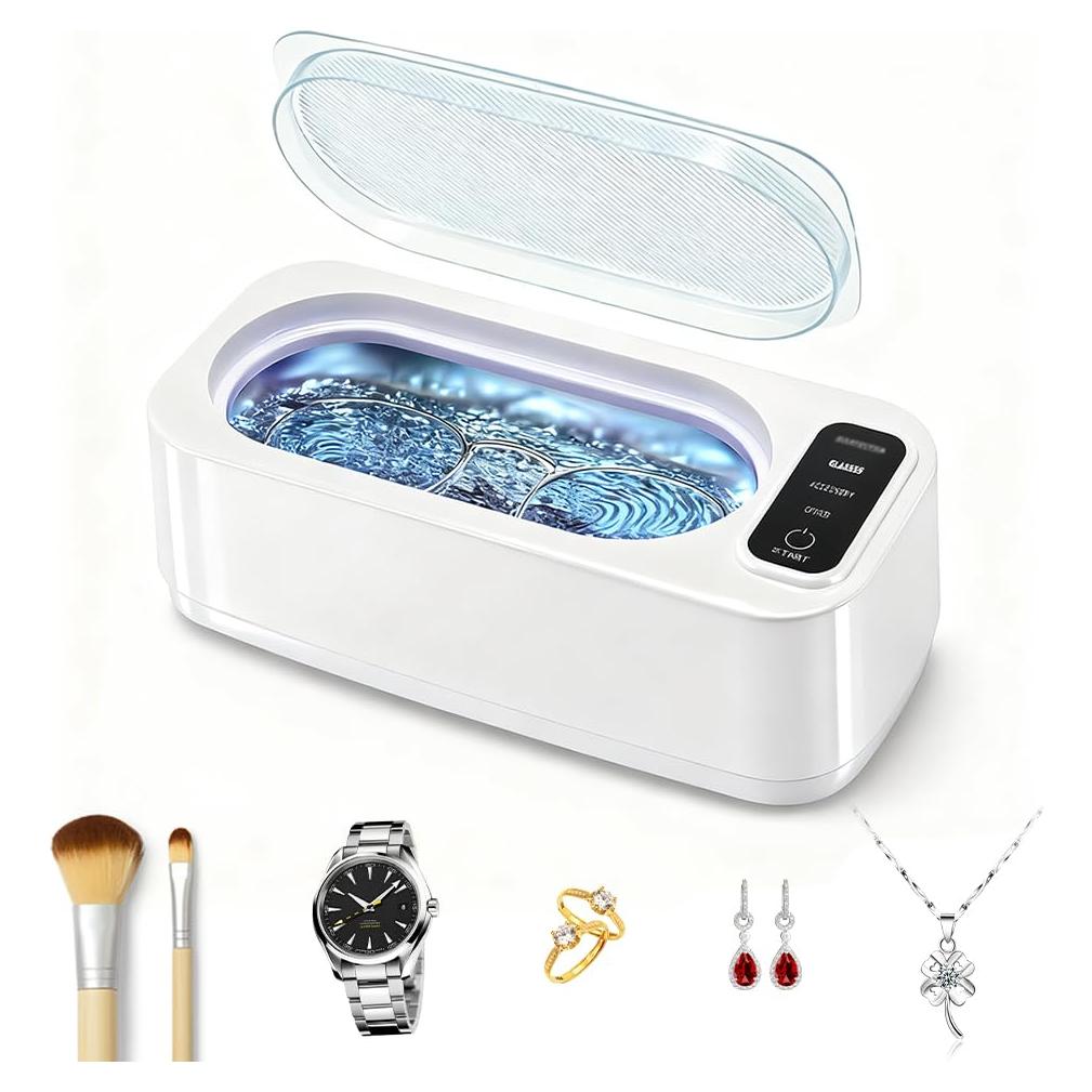 Limpiador Ultrasónico de Joyas Tiiyee 350ml 50kHz 4 Modos