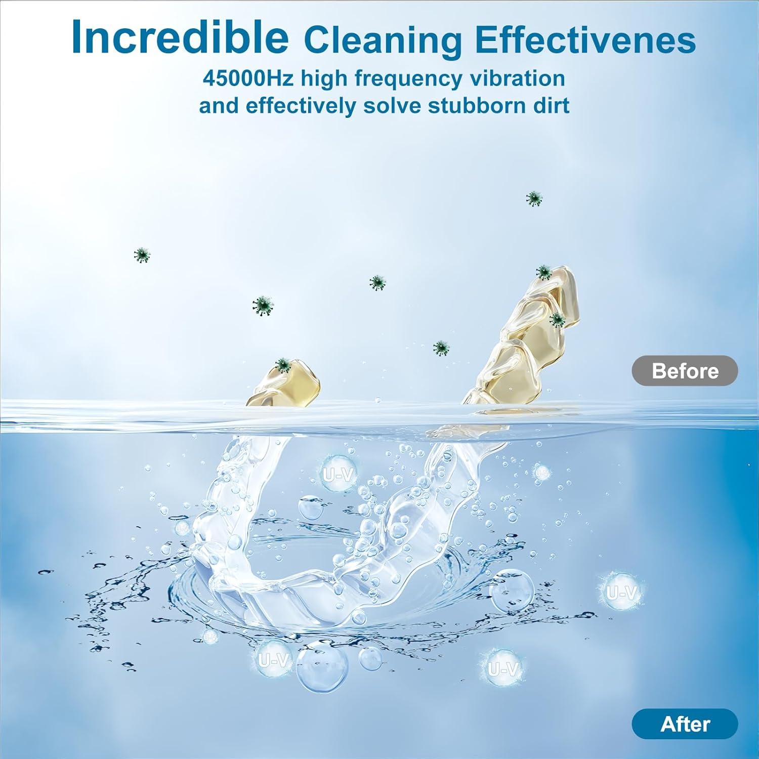 Limpiador Ultrasónico de Retenedores Genérico 200ML 45kHz Blanco