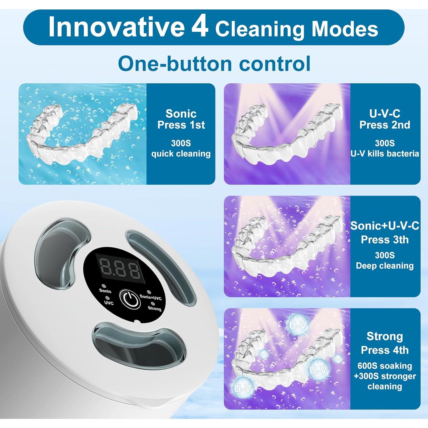 Limpiador Ultrasónico de Retenedores Genérico 200ML 45kHz Blanco