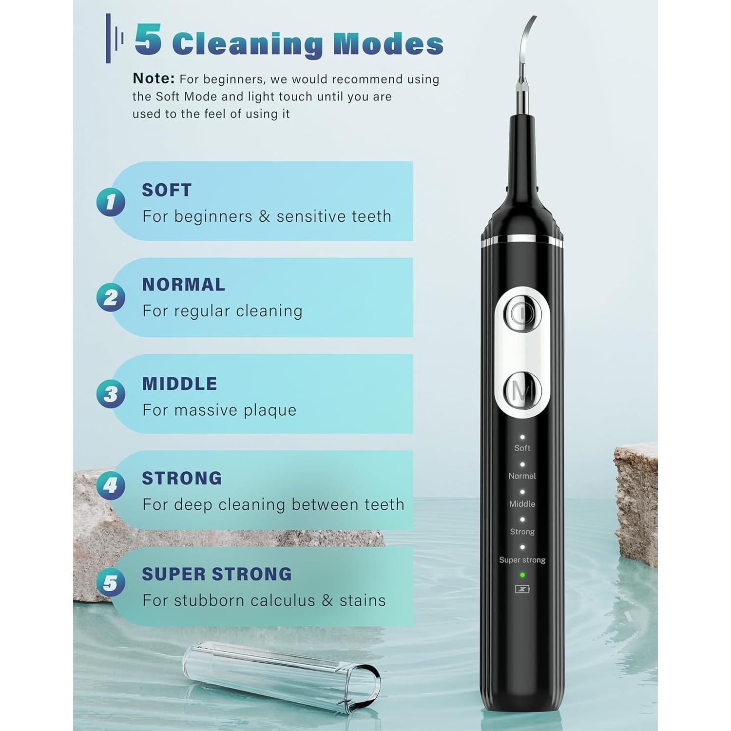 Removedor de Placa Dental Nature Nerds WD-JY-W001 con Luz LED