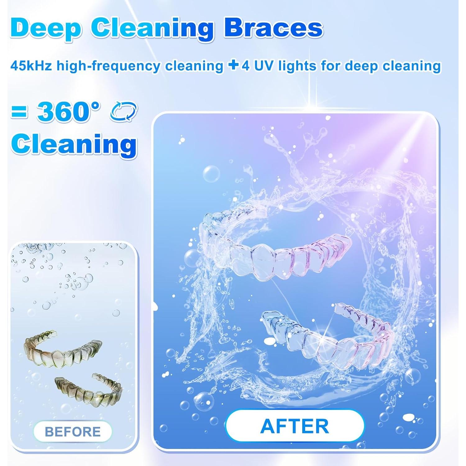 Limpiador Ultrasonico de Retenedores Dukya 45kHz 4 Luces UV