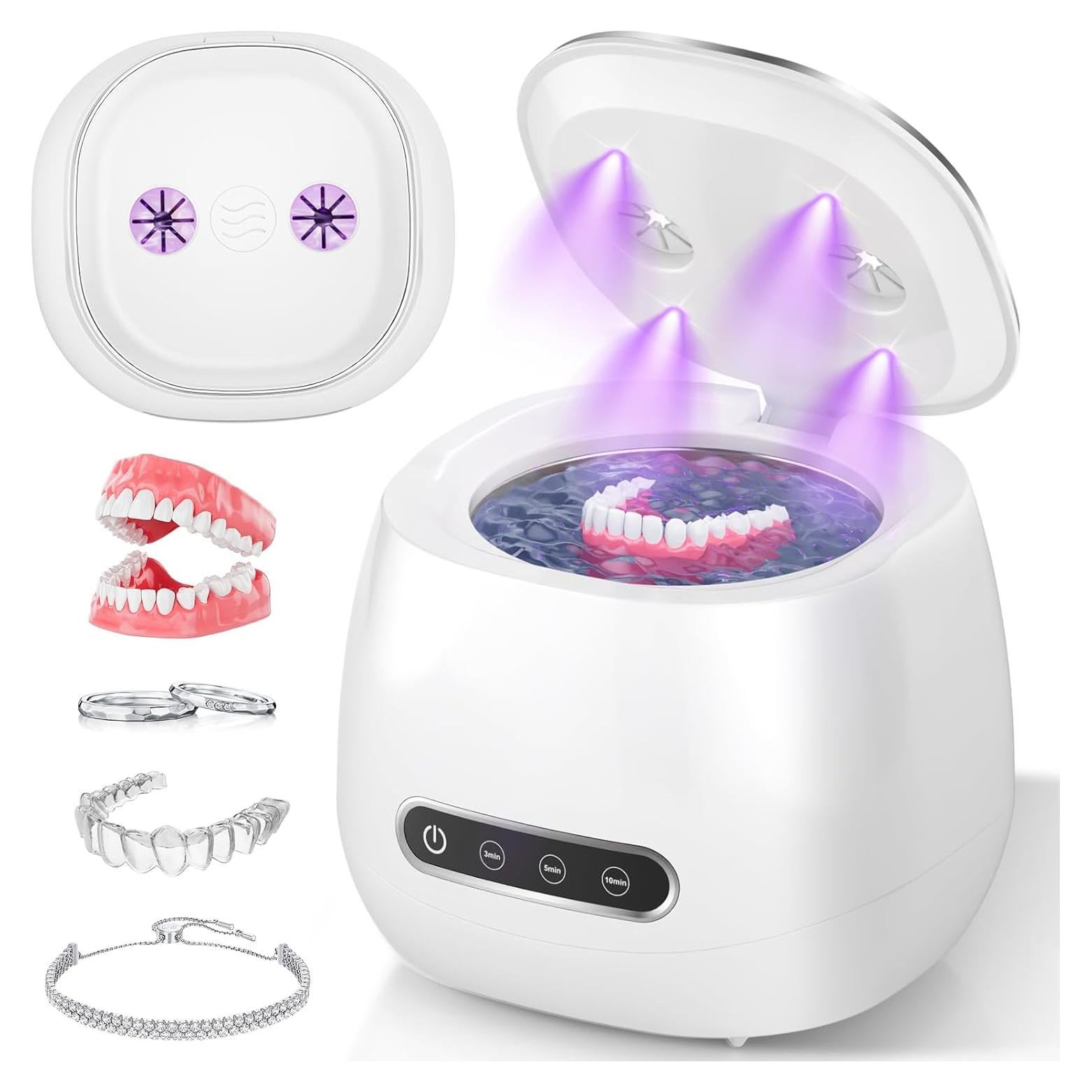 Limpiadora Ultrasónica Recargable Shantou 200ml Blanca