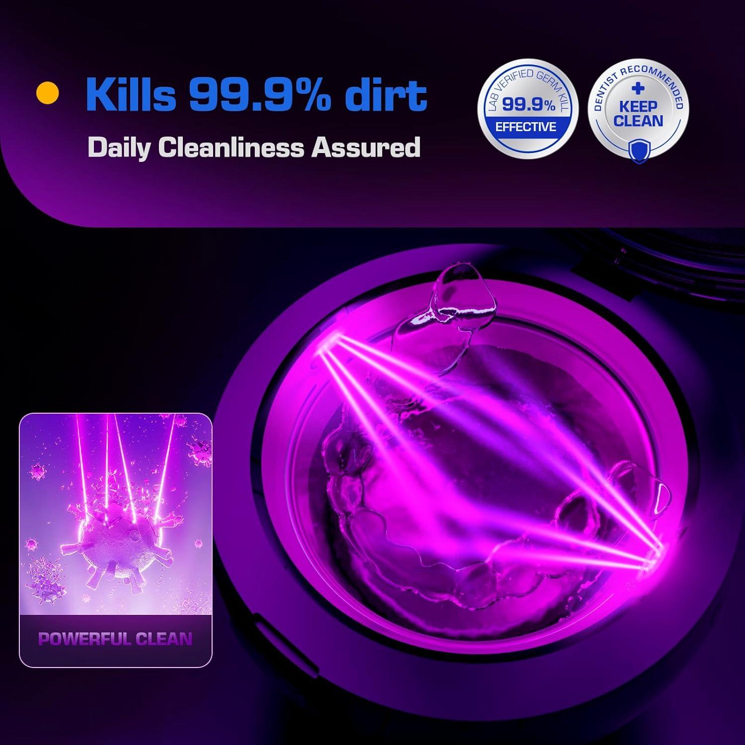 Limpiadora Ultrasónica Kingwell 45KHz 230ML para Dentaduras