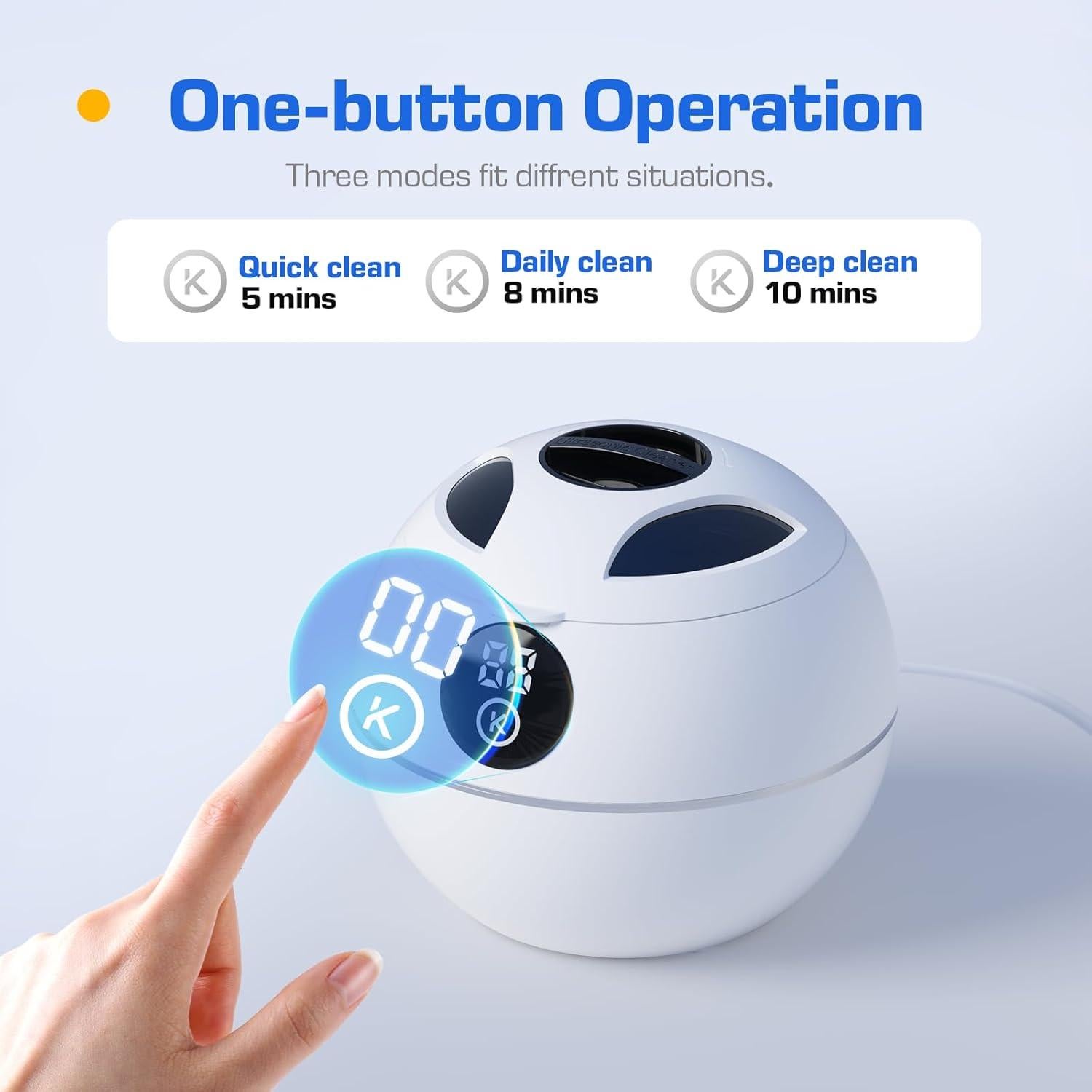 Limpiadora Ultrasónica Kingwell 45KHz 230ML para Dentaduras