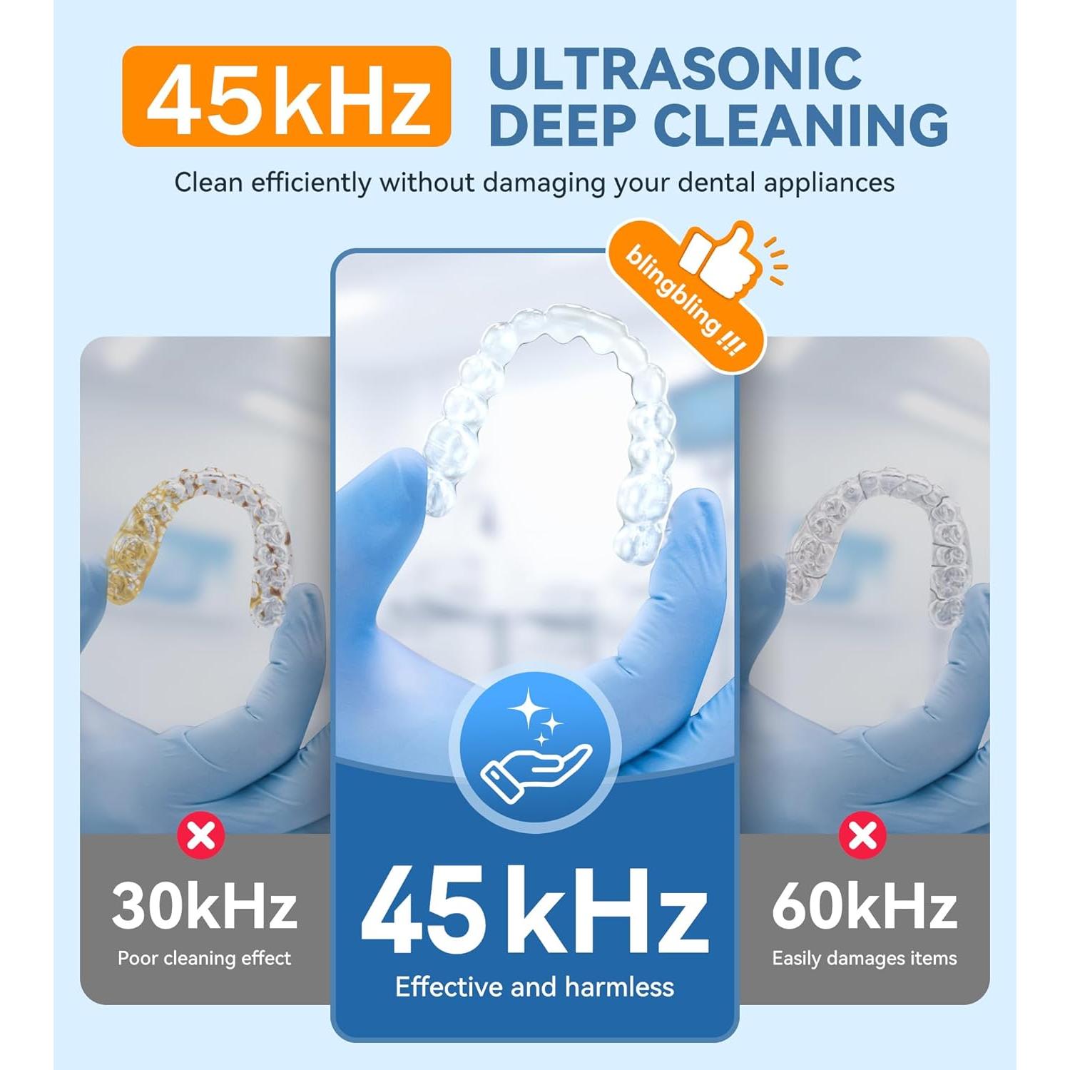 Limpiador Ultrasónico de Retenedores Househerb 200ml 45kHz