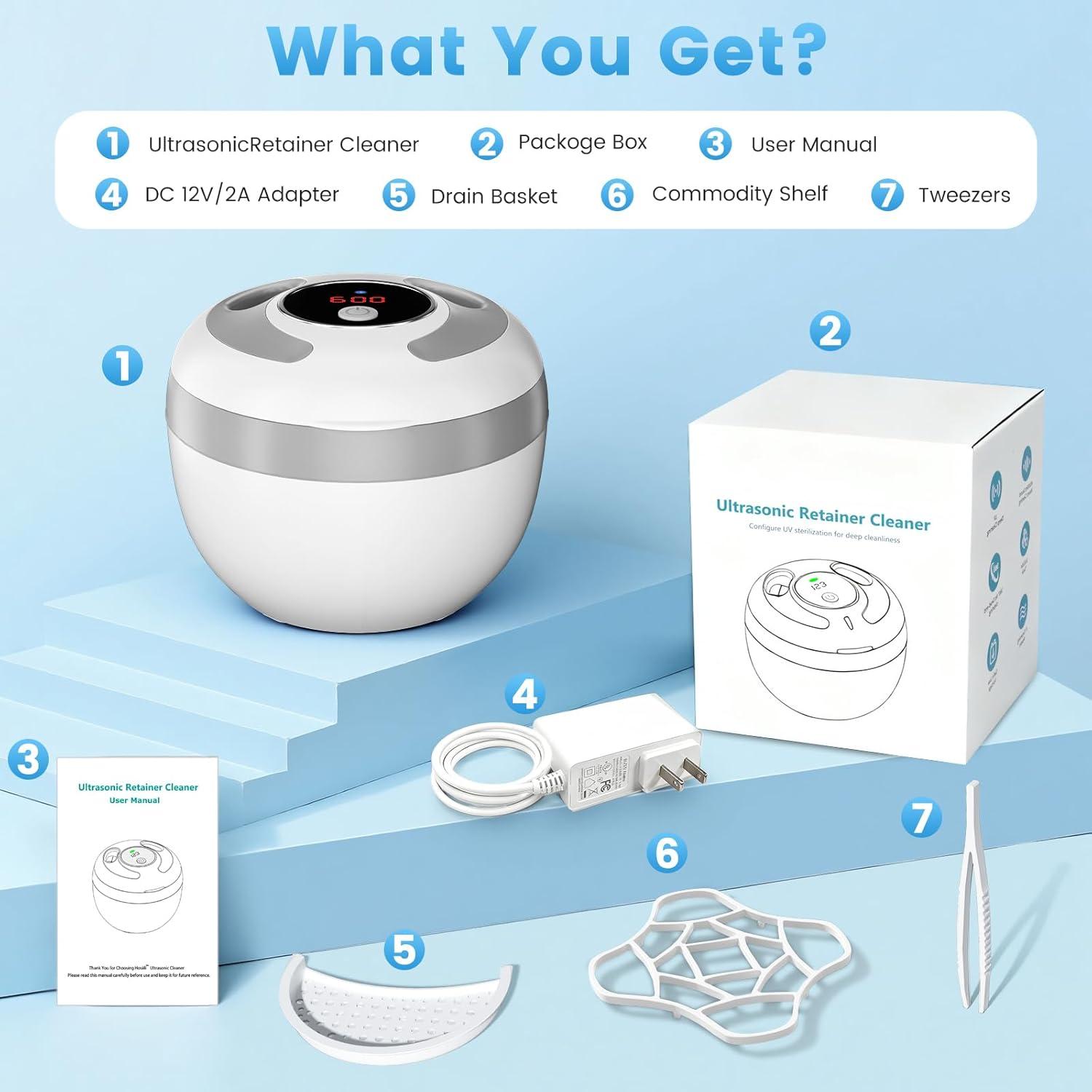 Limpiadora Ultrasónica de Retenedores Covanm 200ml Blanca