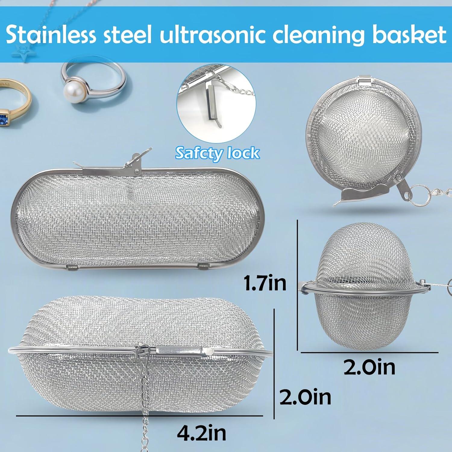 Juego de 4 Cestas de Limpieza Ultrasónica YudeWater - Acero Inoxidable