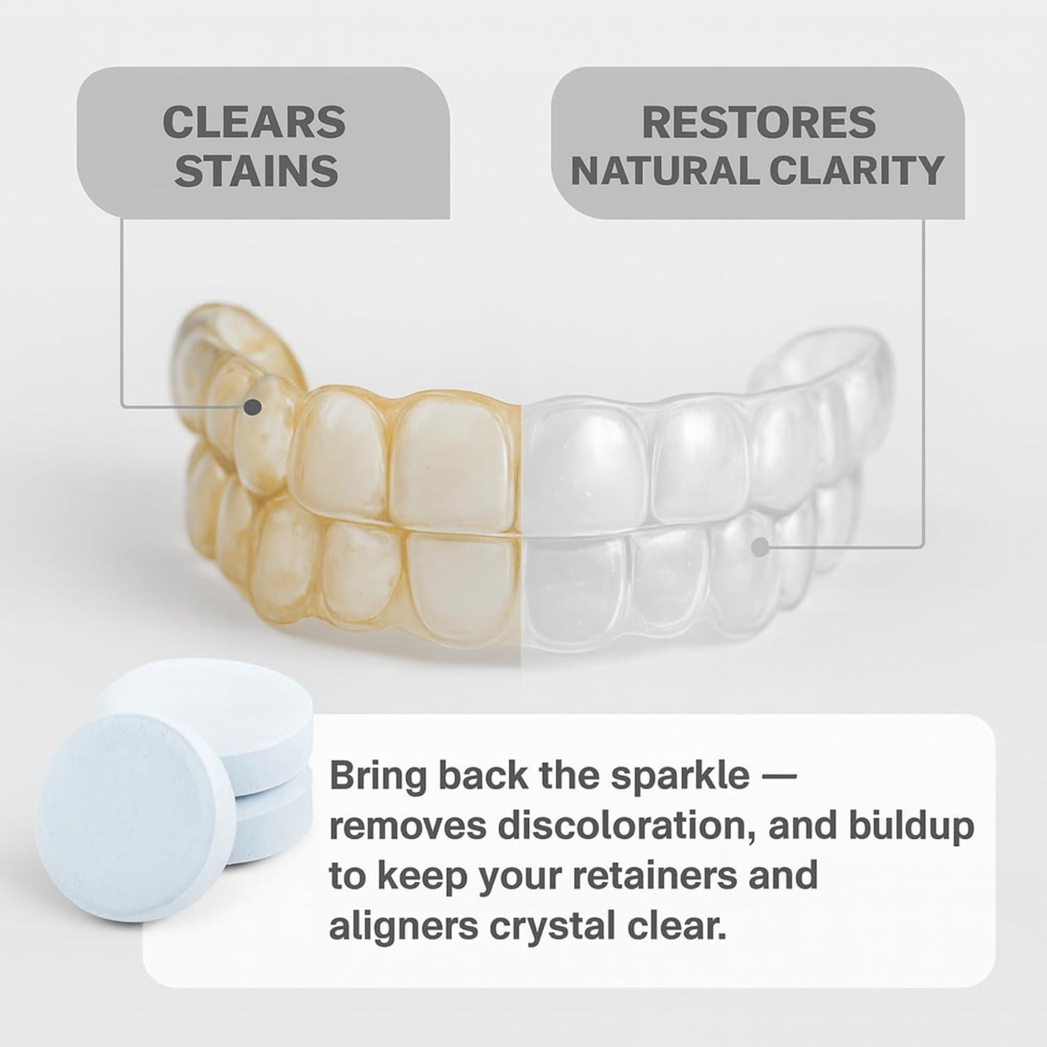Tabletas Limpiadoras DENTRA DENTAL 96 Unidades para Alineadores