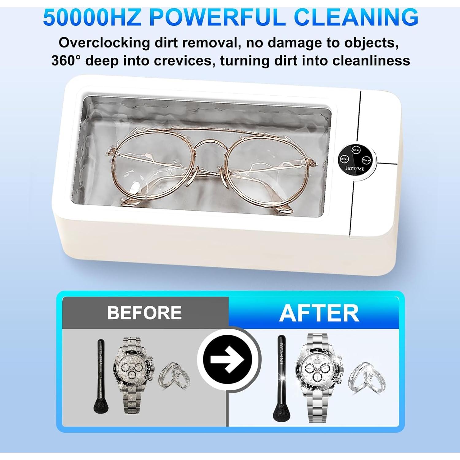 Limpiador Ultrasónico de Joyas AIJIAXING 500ml 50kHz 3 Modos