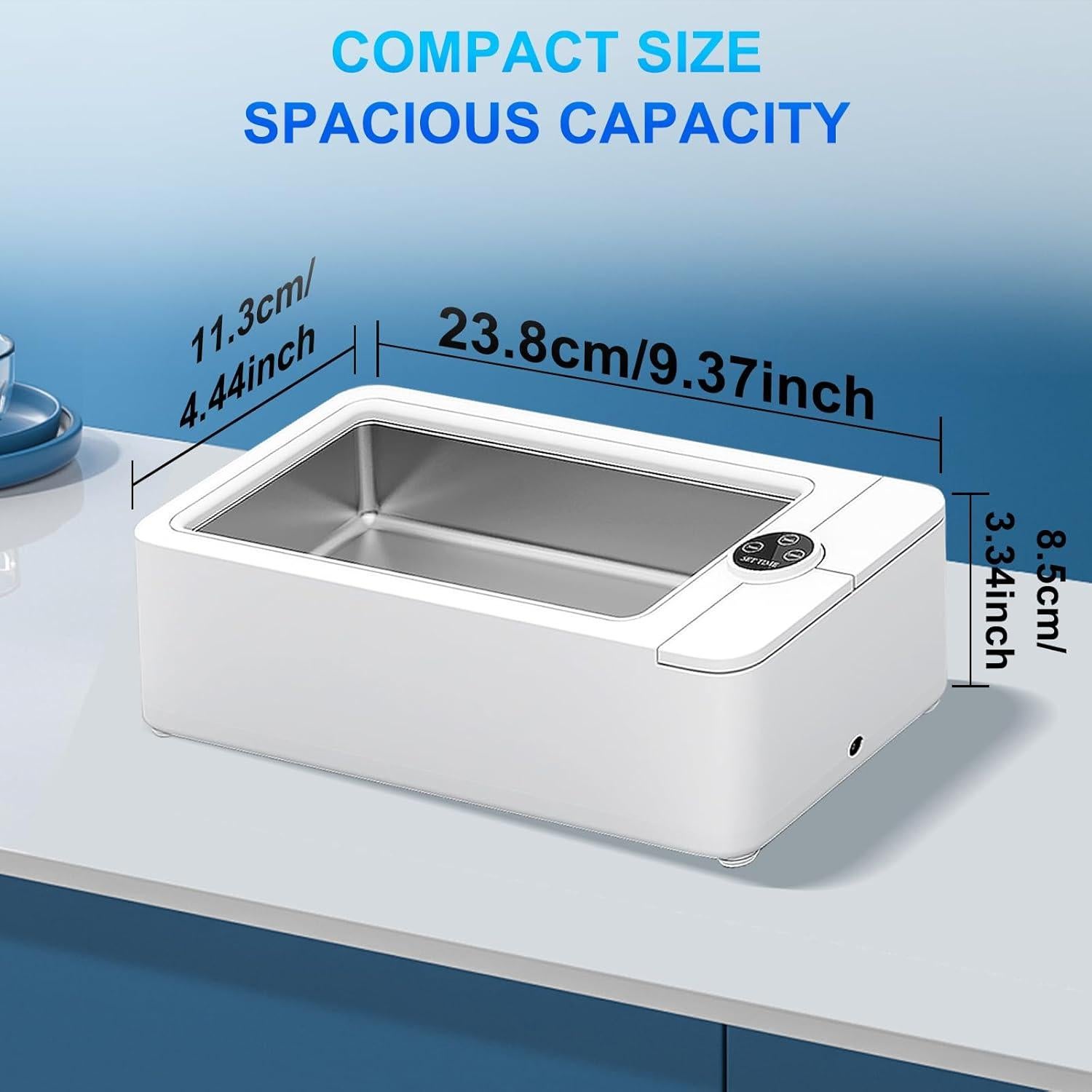 Limpiador Ultrasónico de Joyas AIJIAXING 500ml 50kHz 3 Modos