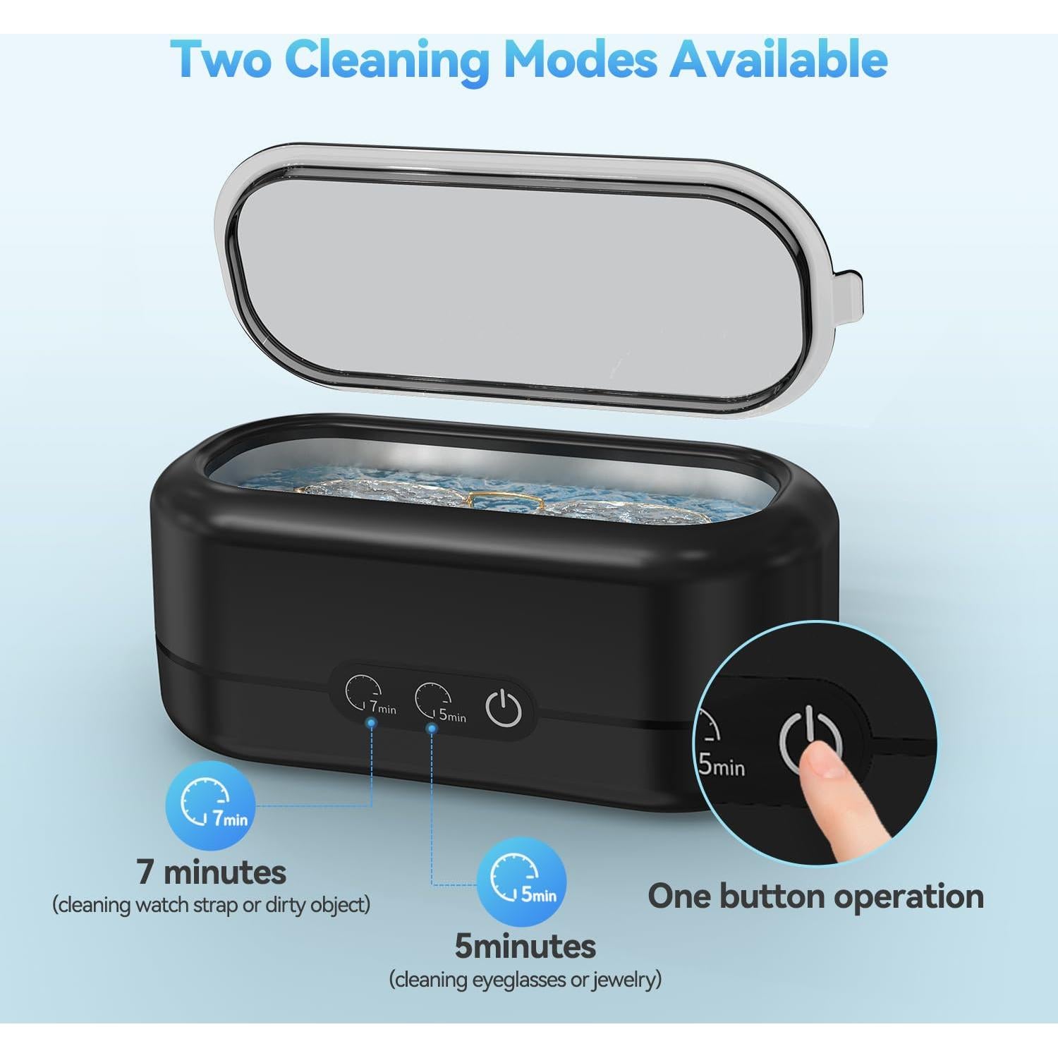 Limpiador Ultrasónico de Joyas Miorcols 48kHz 355ml Dual