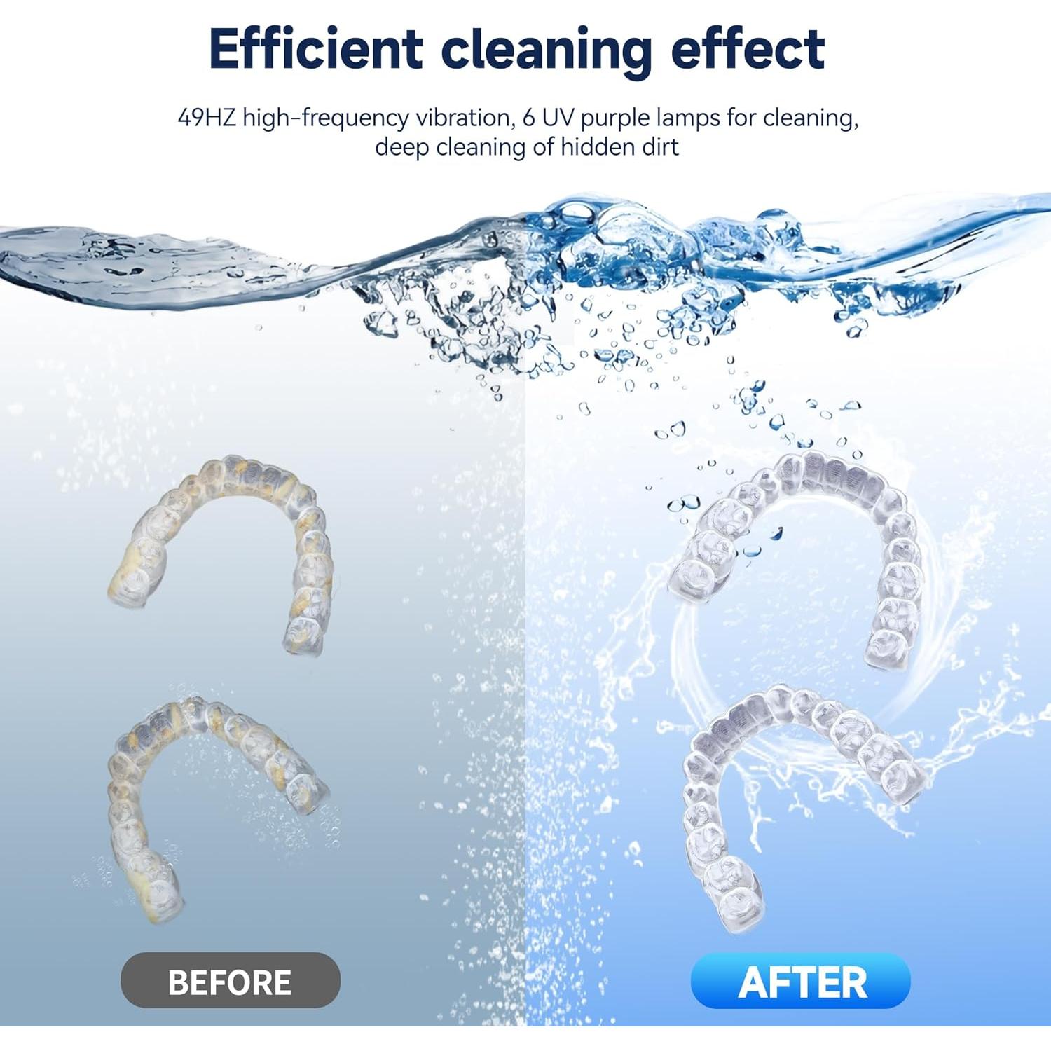 Limpiador Ultrasónico Doeean 6 Lámparas UV-C 200ml Blanco