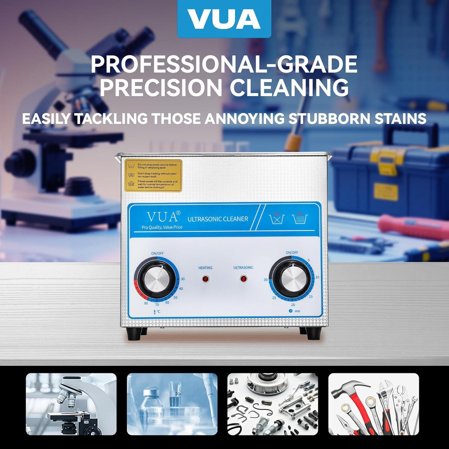 Limpiador Ultrasonido 3.2L VUA con Calentador y Temporizador