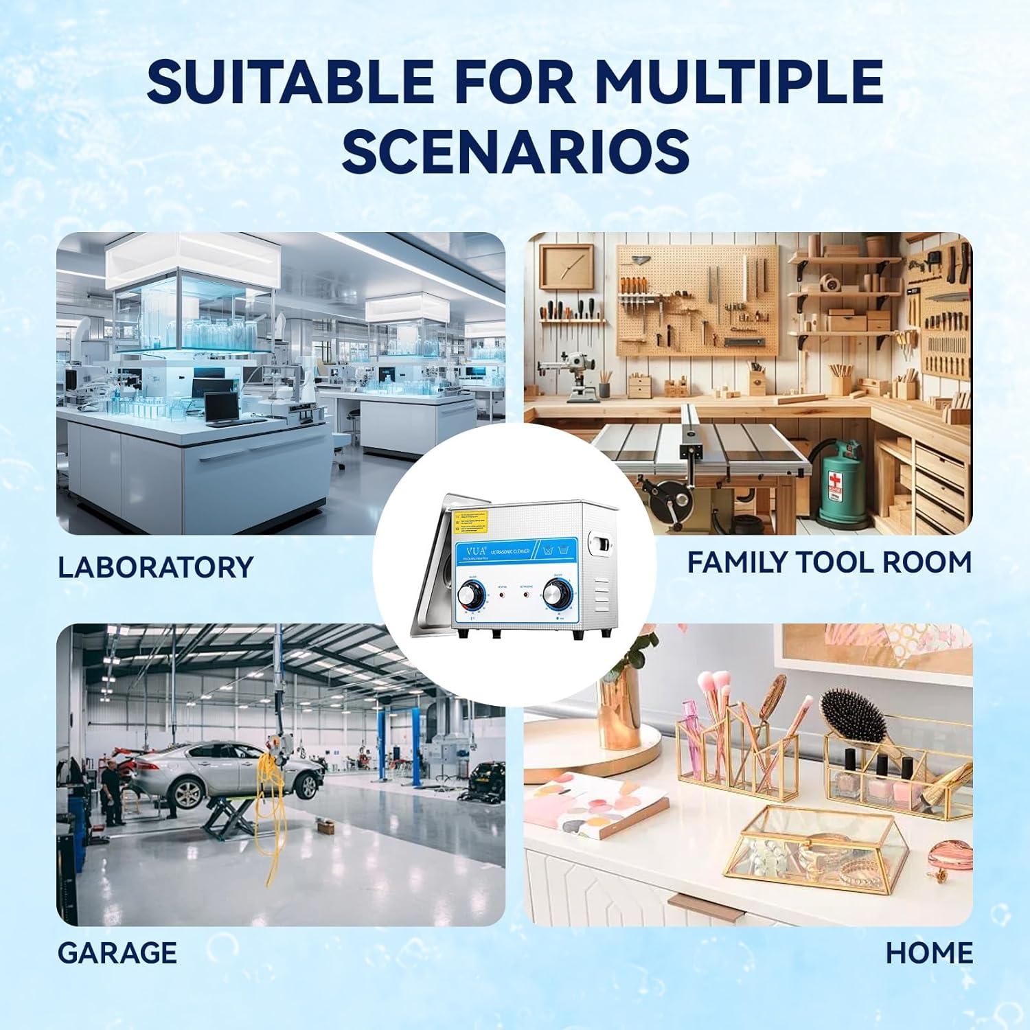 Limpiador Ultrasonido 3.2L VUA con Calentador y Temporizador