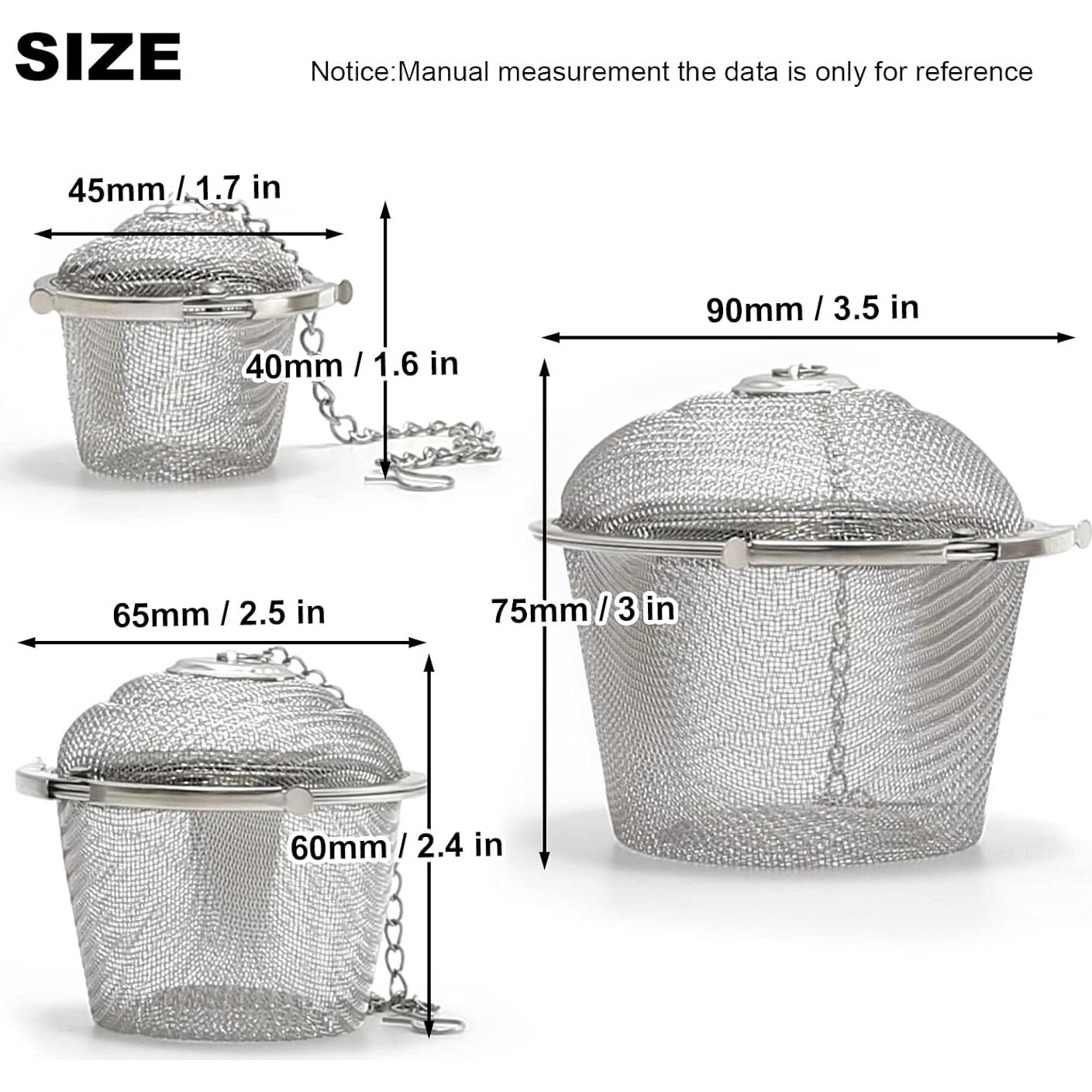 Cestas de Limpieza de Joyería MDEOOSKY Acero Inoxidable 3 Pcs