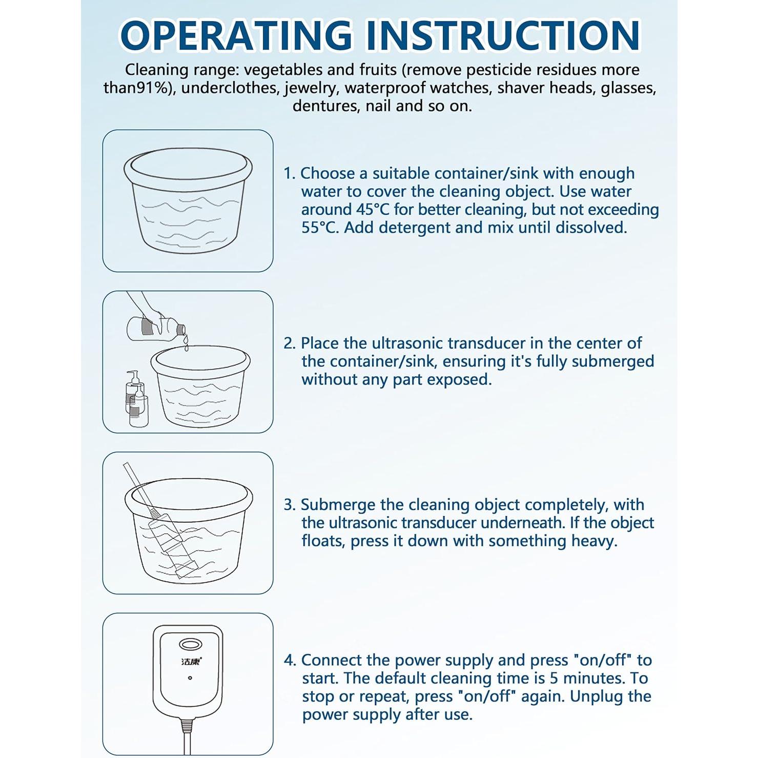 Limpiador Ultrasónico Portátil AMTAST CE-9600 3-5L 110V